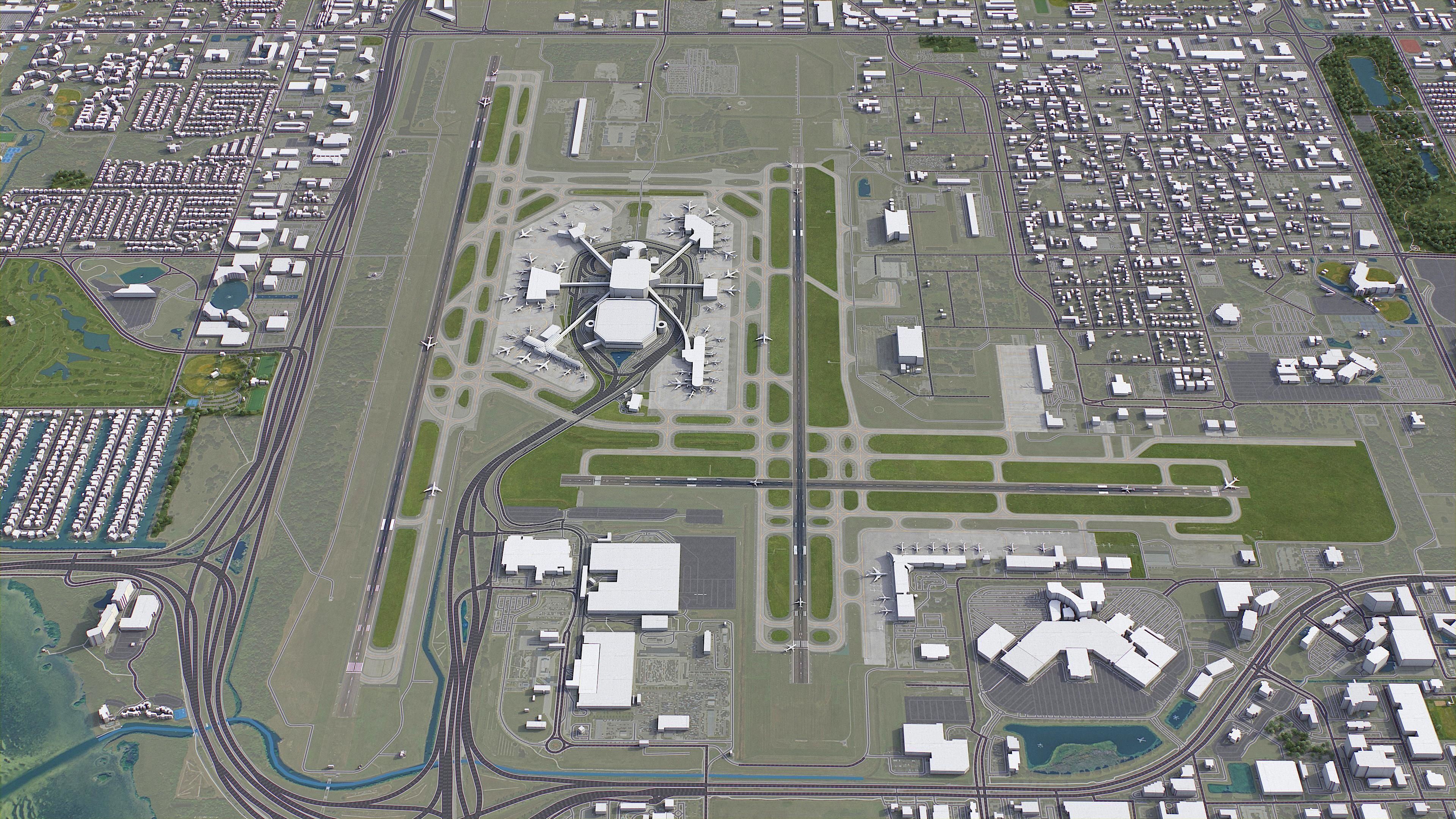 Tampa - Airport - TPA Low-poly 3D model_1