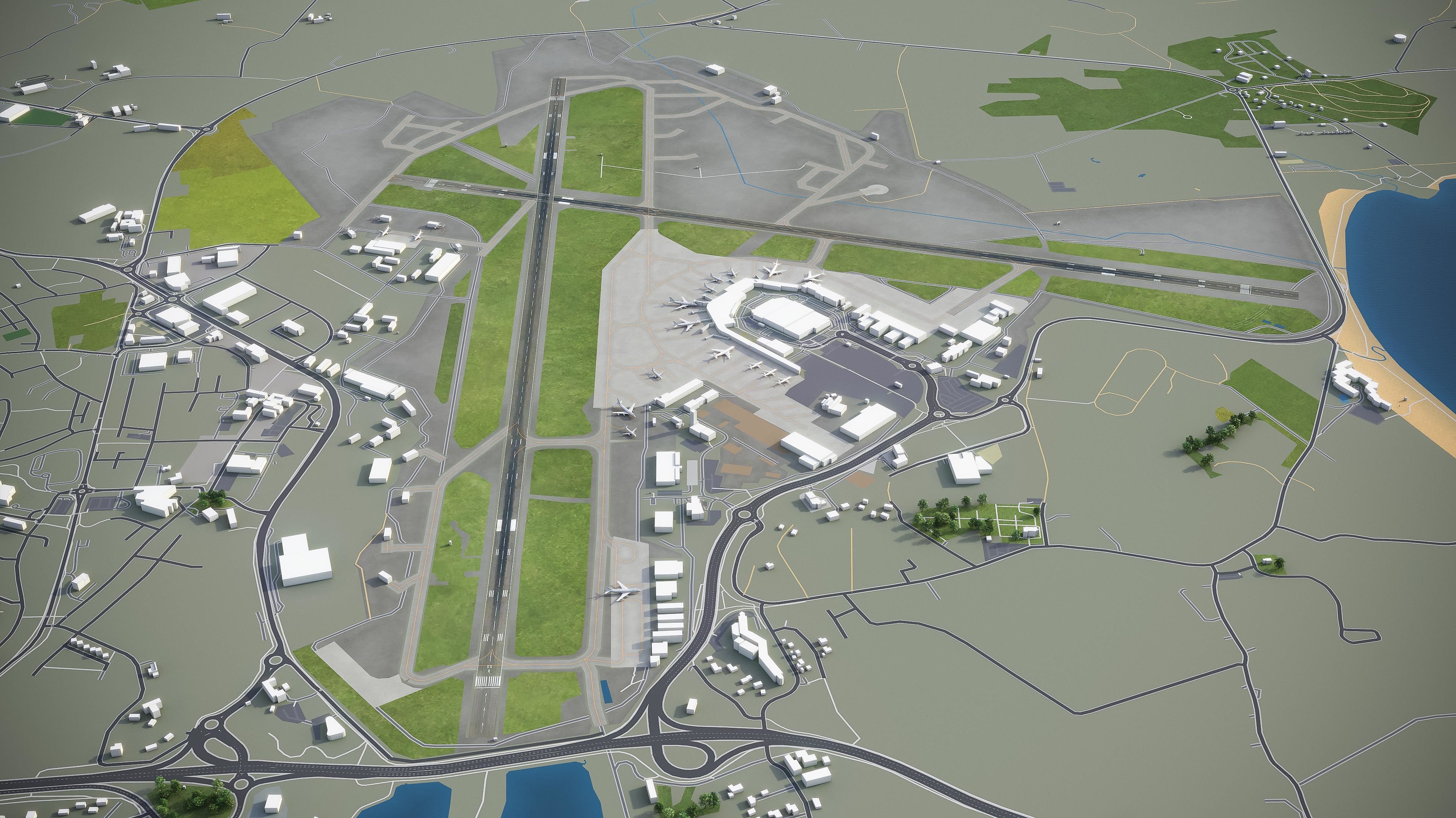 Stavanger - Airport - SVG Low-poly 3D model_2
