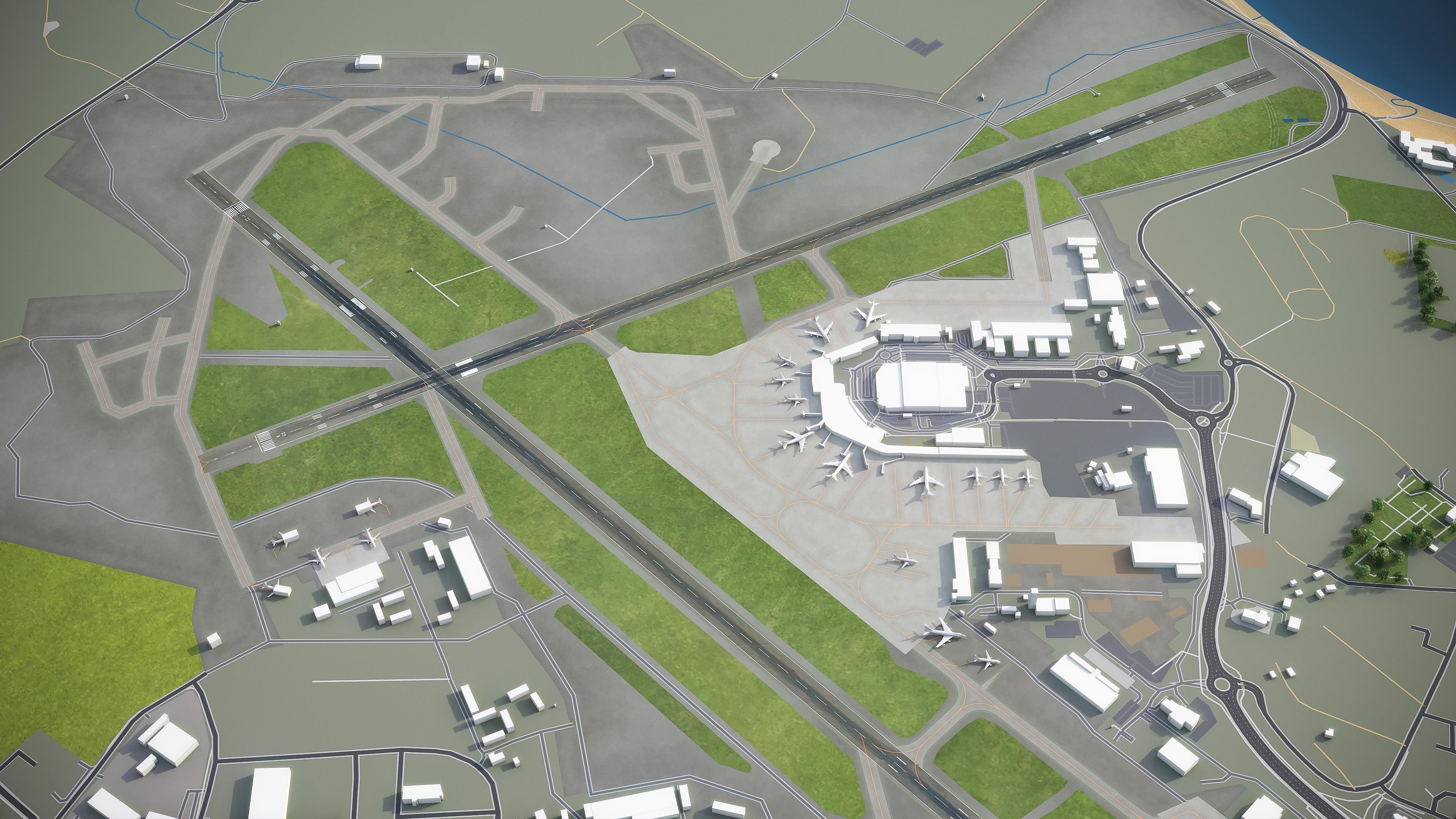 Stavanger - Airport - SVG Low-poly 3D model_3