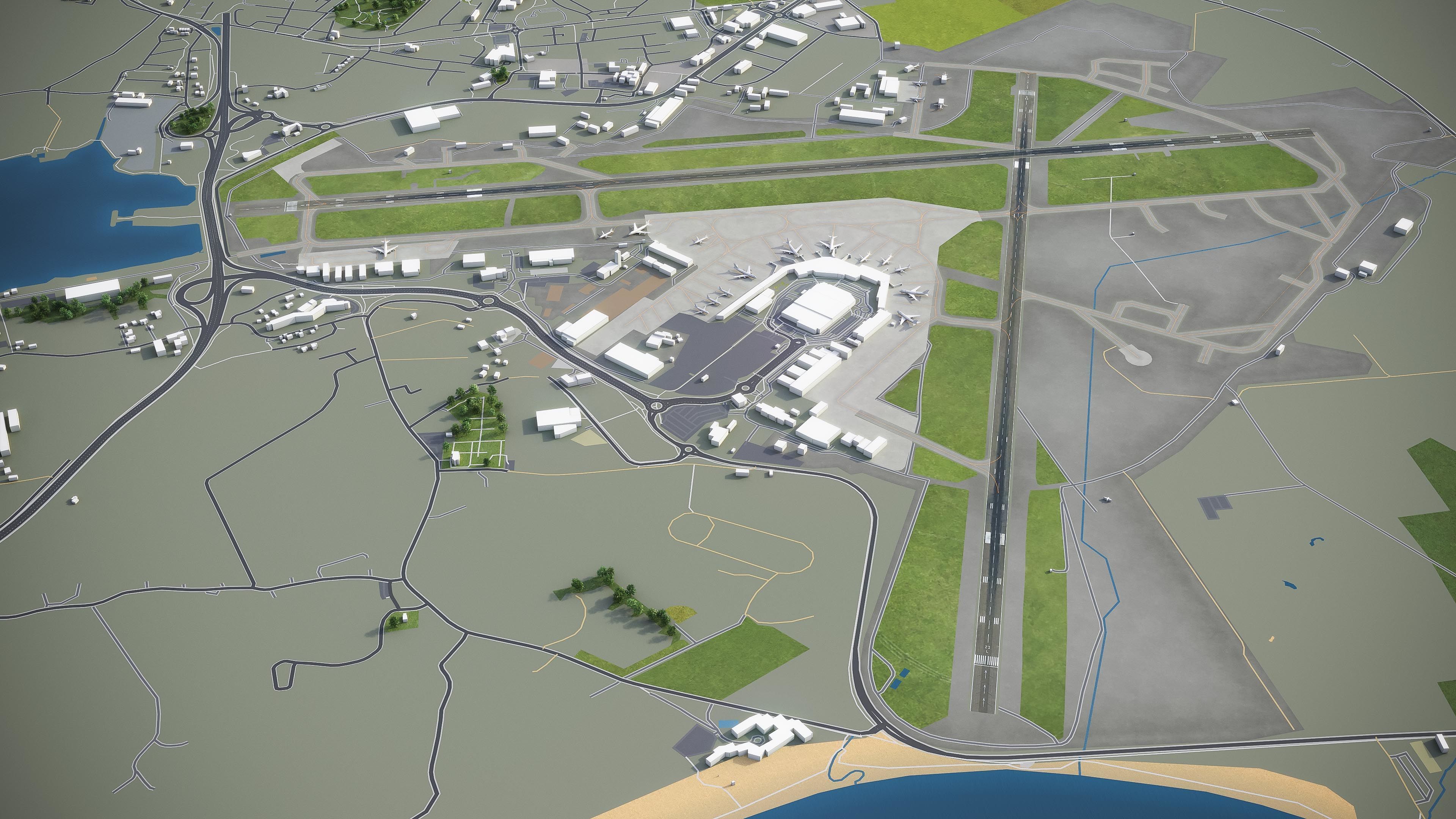 Stavanger - Airport - SVG Low-poly 3D model_4
