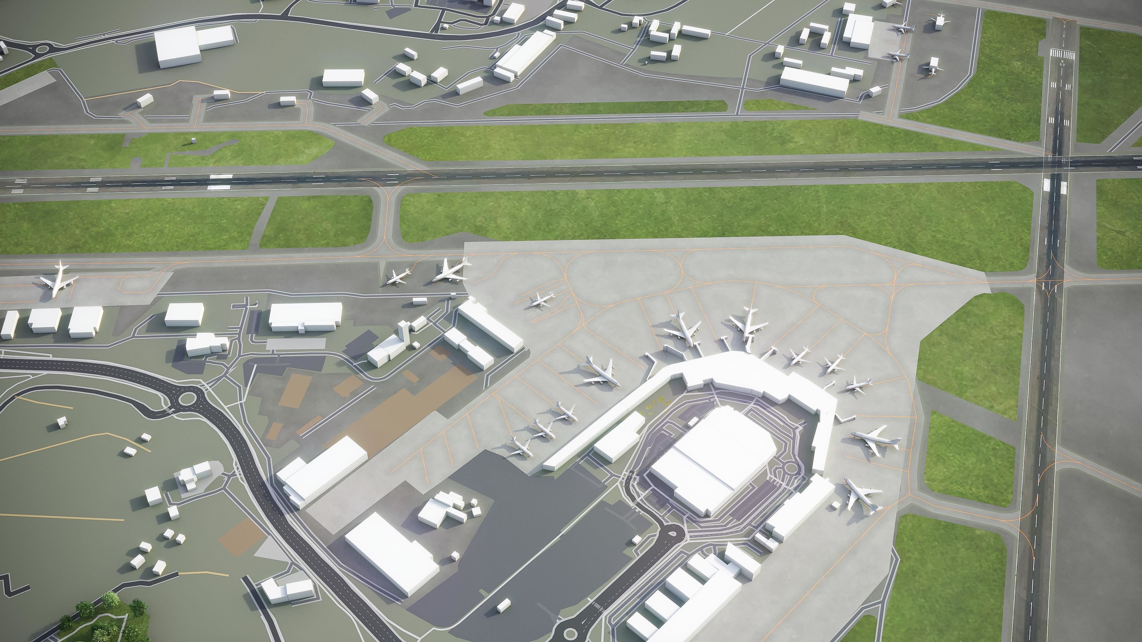 Stavanger - Airport - SVG Low-poly 3D model_1