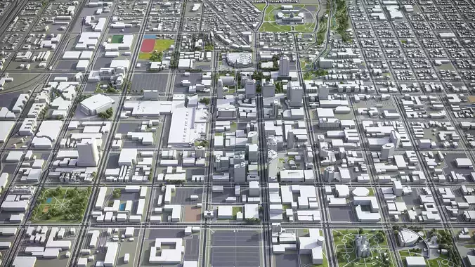 Salt Lake City - Airport - SLC Low-poly 3D model