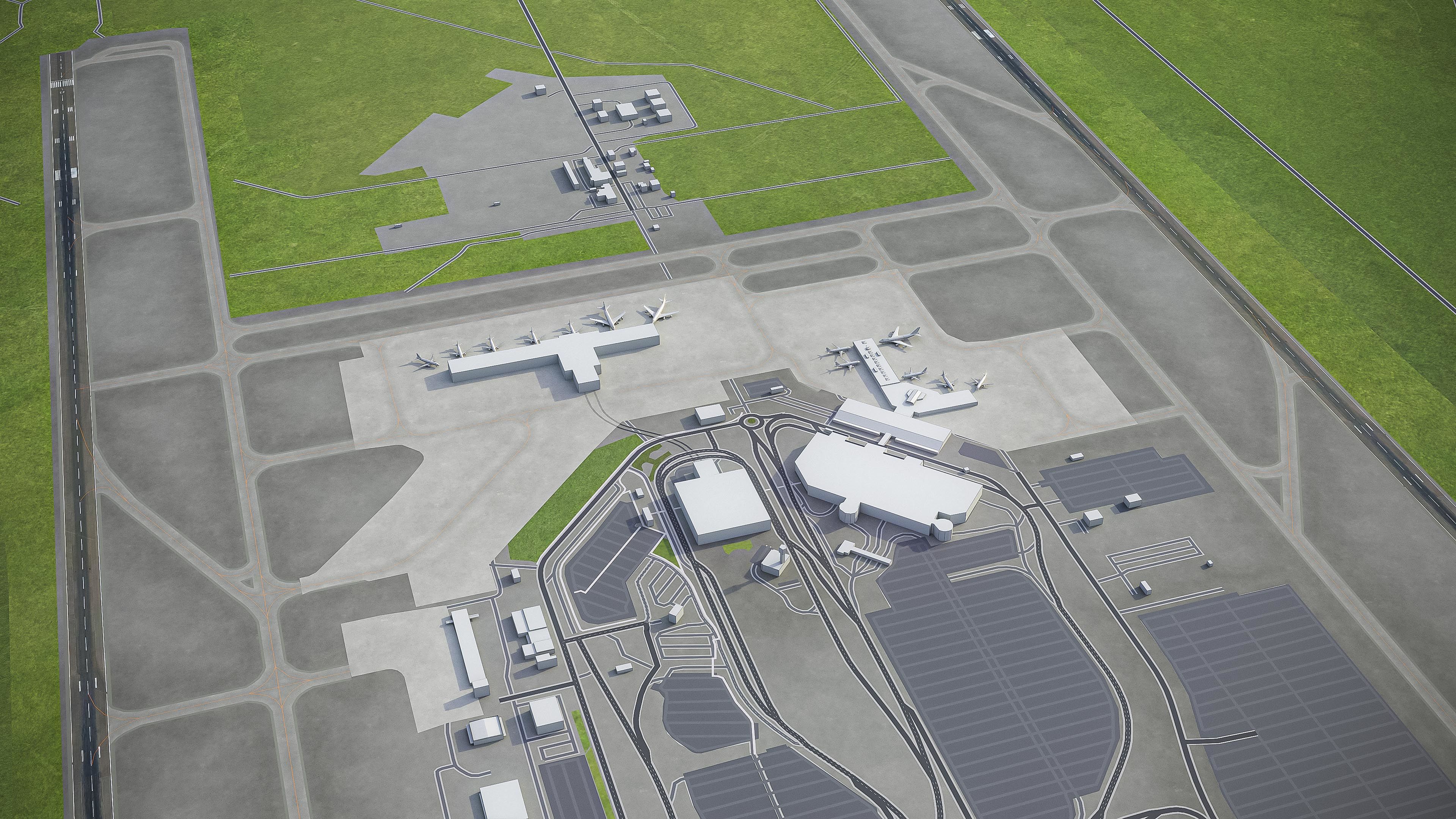 Sacramento - International Airport - SMF Low-poly 3D model_5
