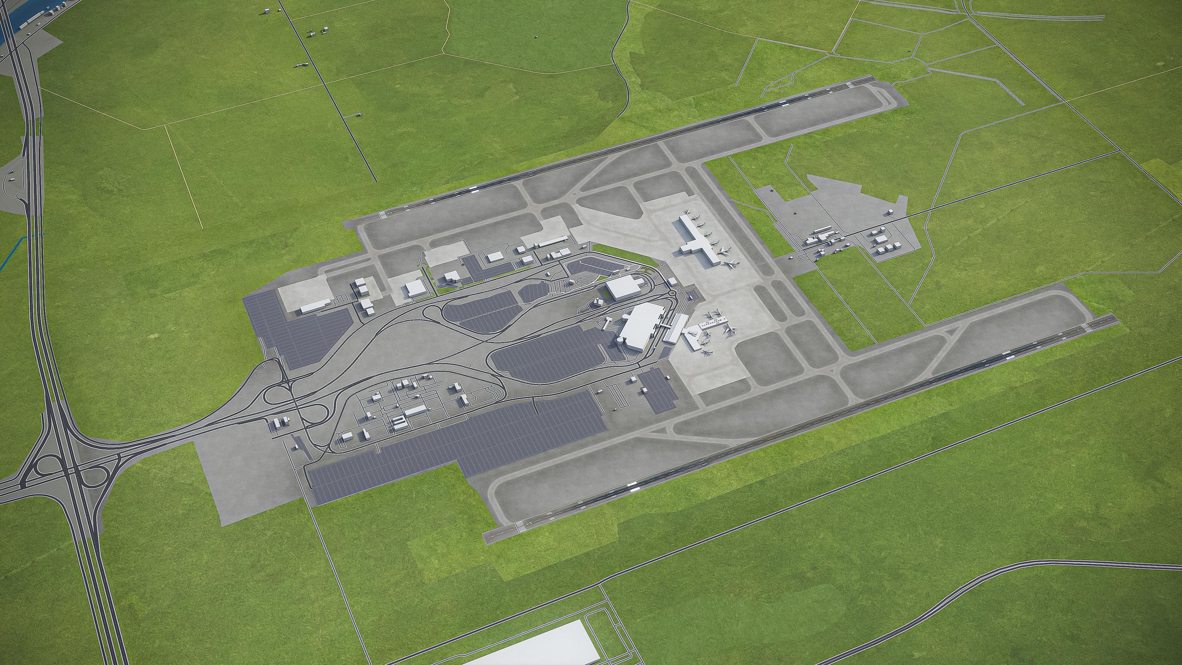 Sacramento - International Airport - SMF Low-poly 3D model_2