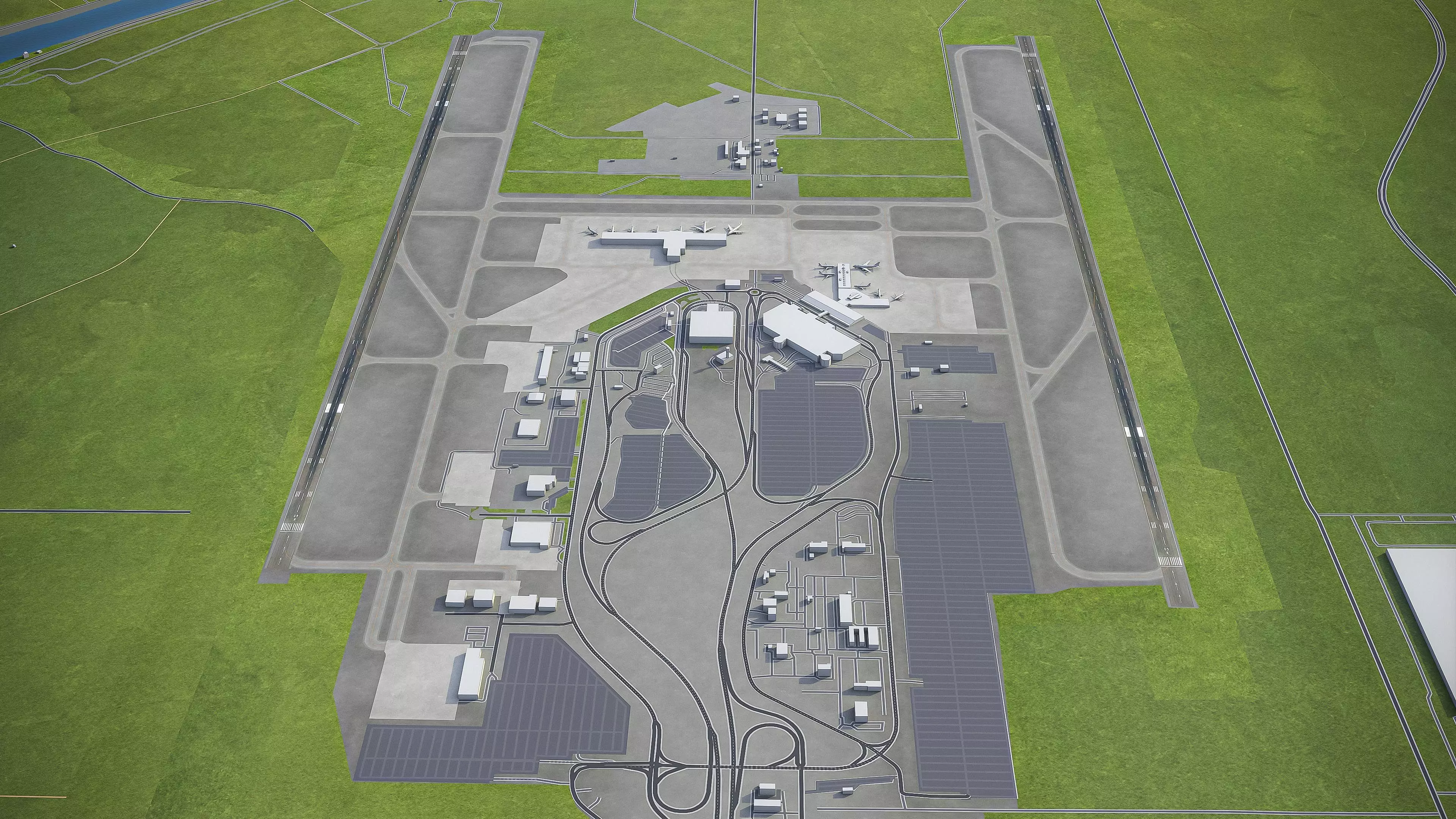 Sacramento - International Airport - SMF Low-poly 3D model_0