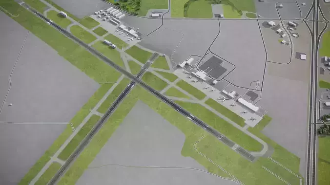 Rochester - Airport - RST Low-poly 3D model