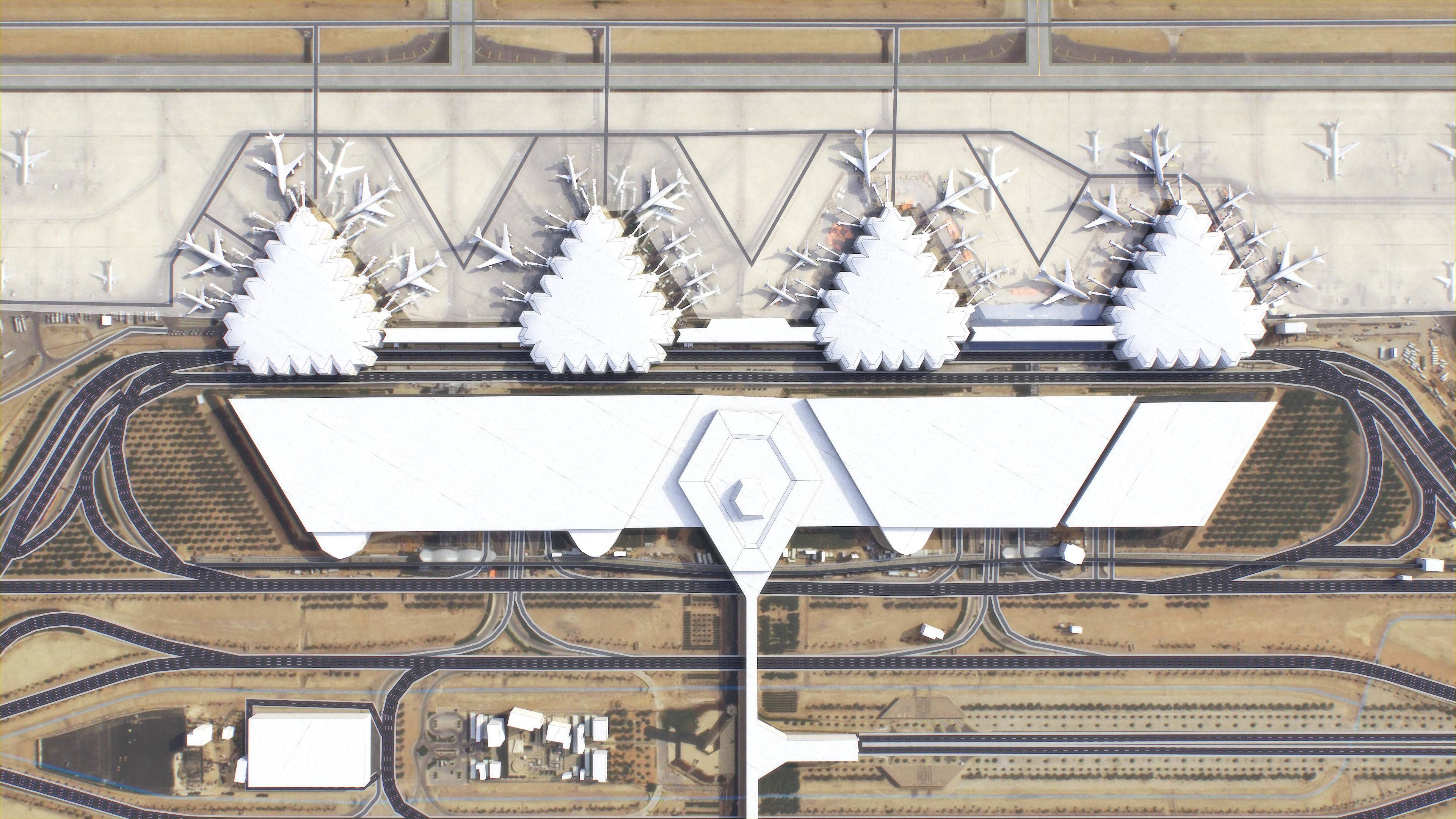 Riyadh - King Khalid Airport - RUH Low-poly 3D model_10