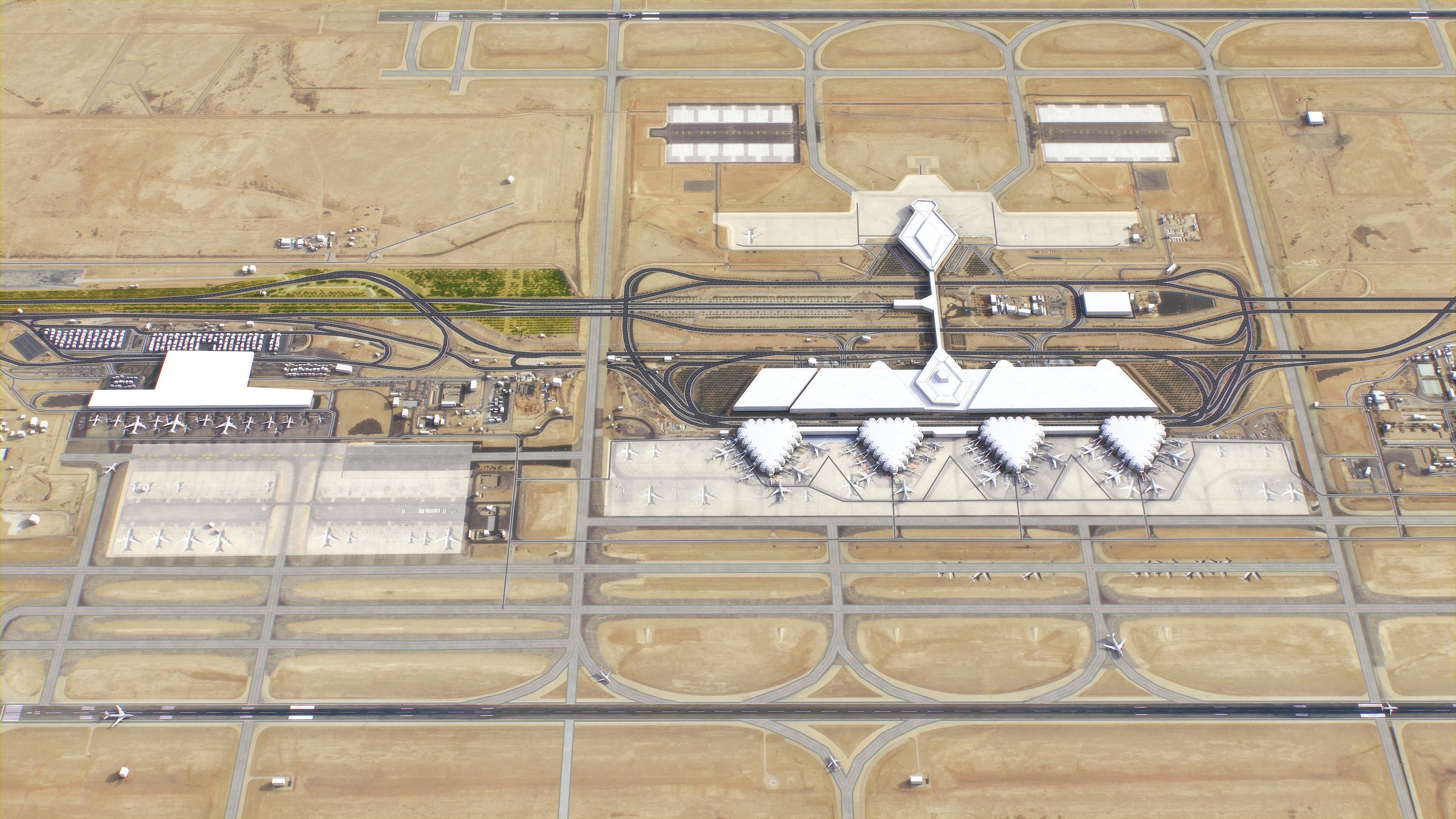 Riyadh - King Khalid Airport - RUH Low-poly 3D model_2