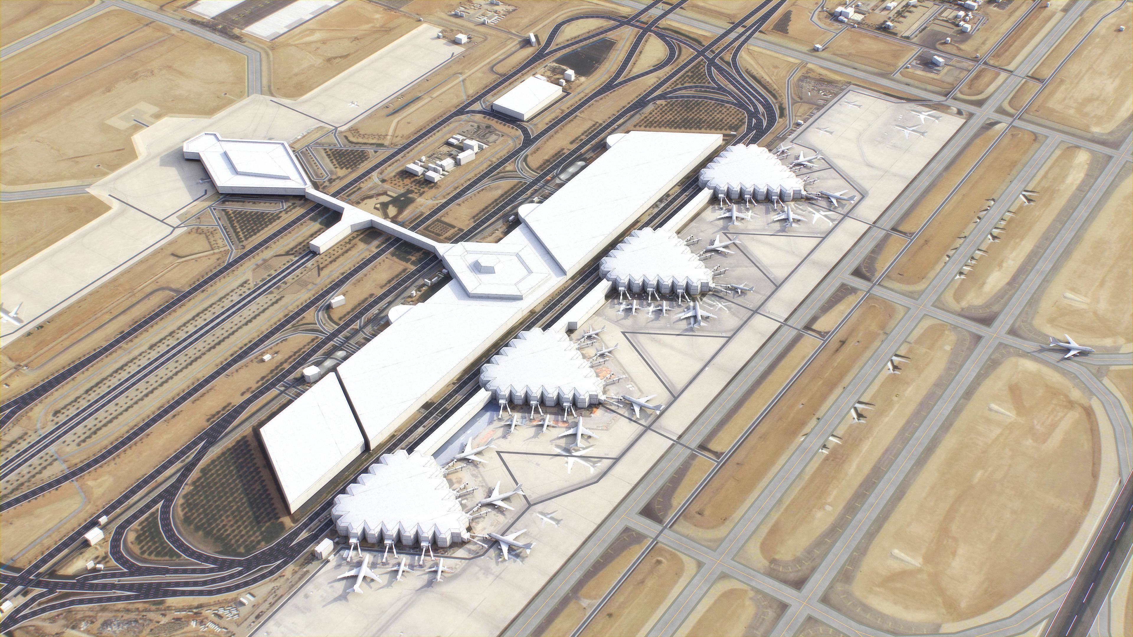 Riyadh - King Khalid Airport - RUH Low-poly 3D model_9
