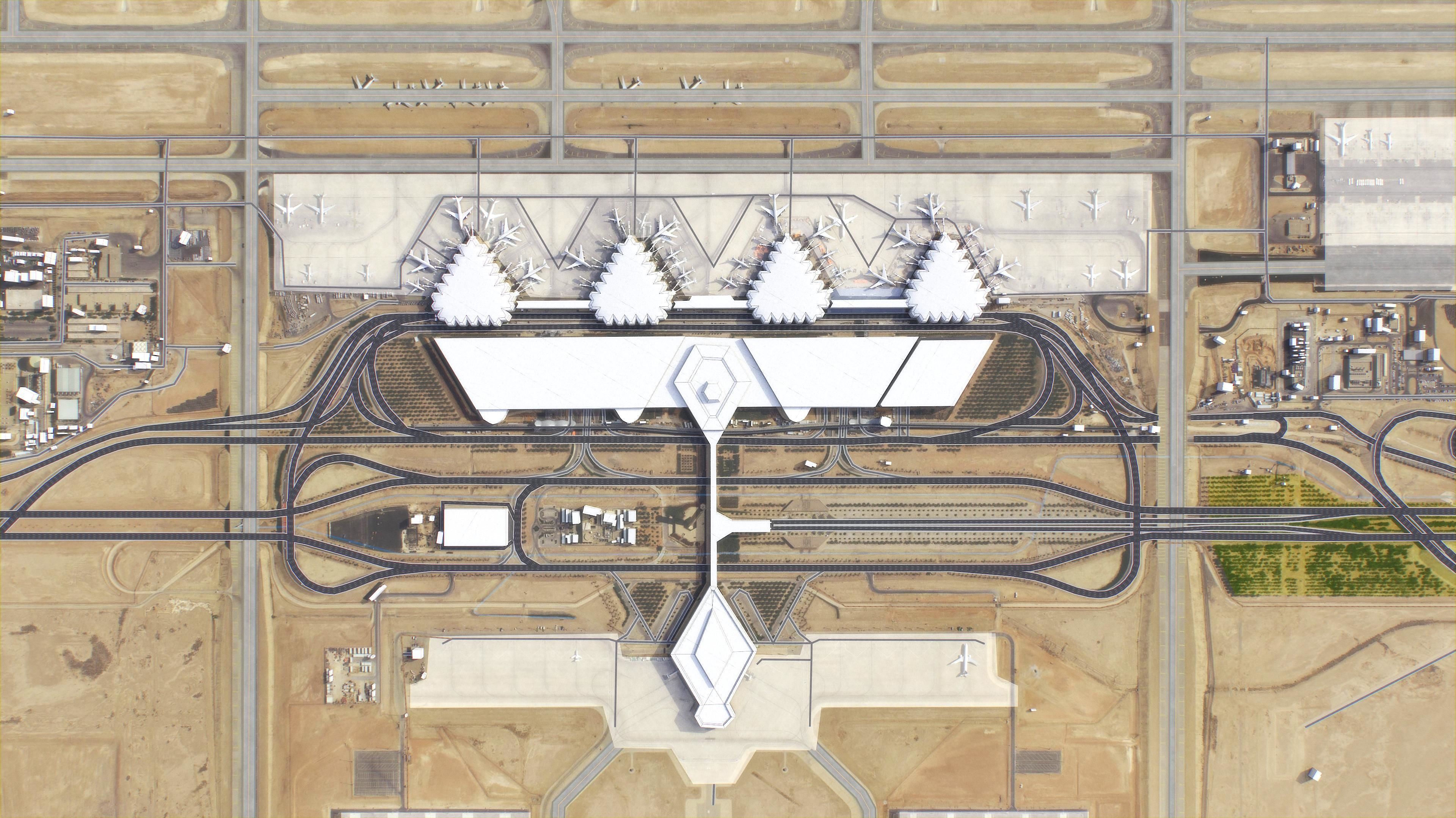 Riyadh - King Khalid Airport - RUH Low-poly 3D model_11