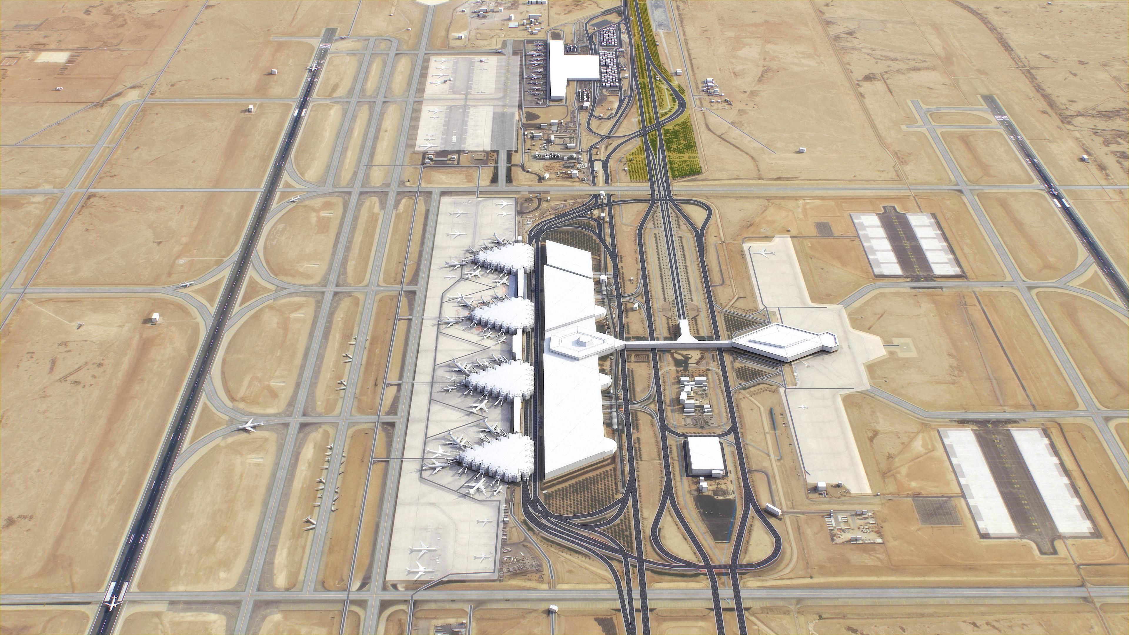 Riyadh - King Khalid Airport - RUH Low-poly 3D model_4