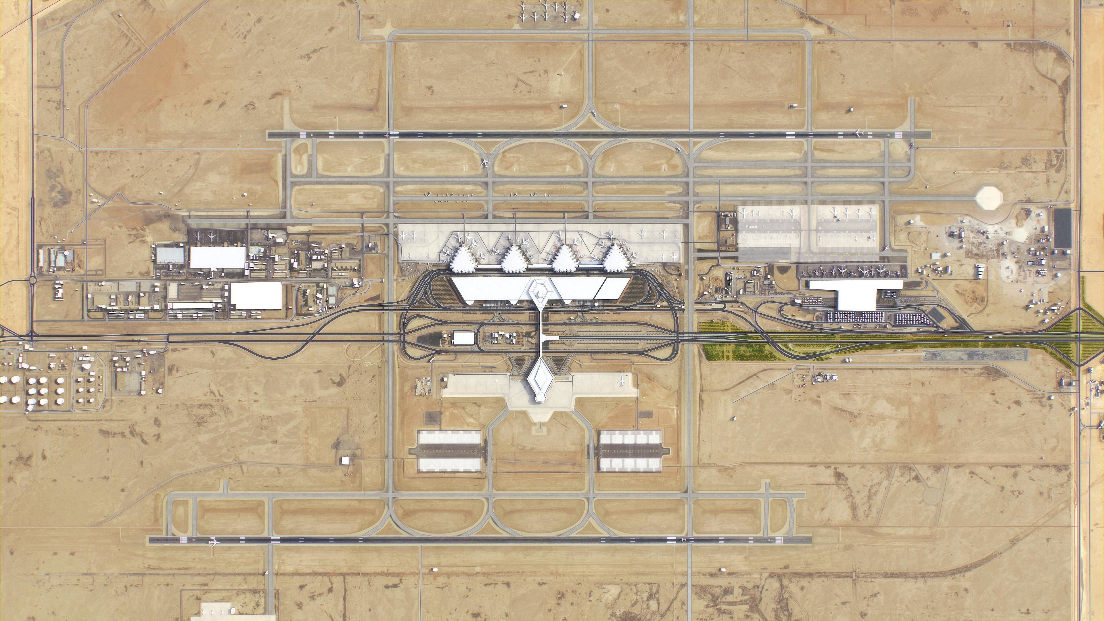 Riyadh - King Khalid Airport - RUH Low-poly 3D model_12