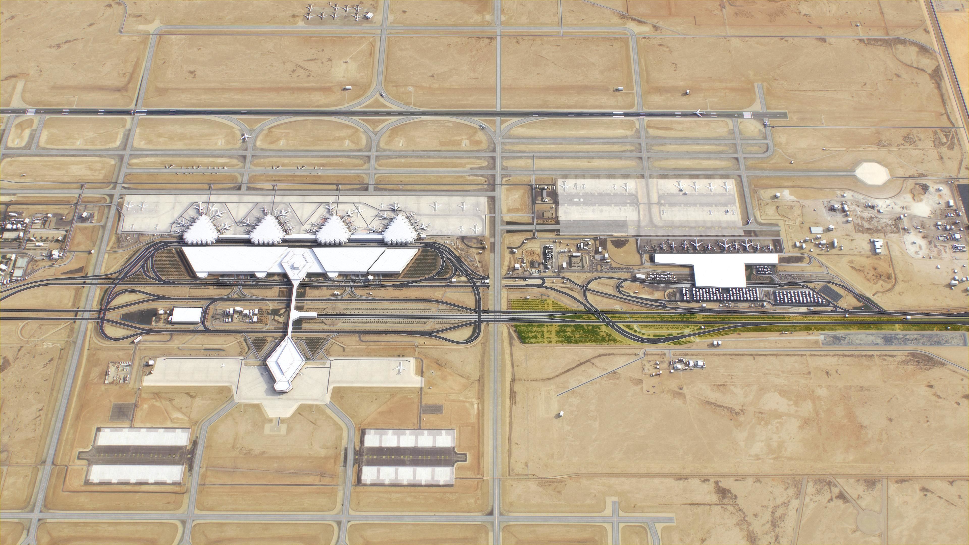 Riyadh - King Khalid Airport - RUH Low-poly 3D model_7