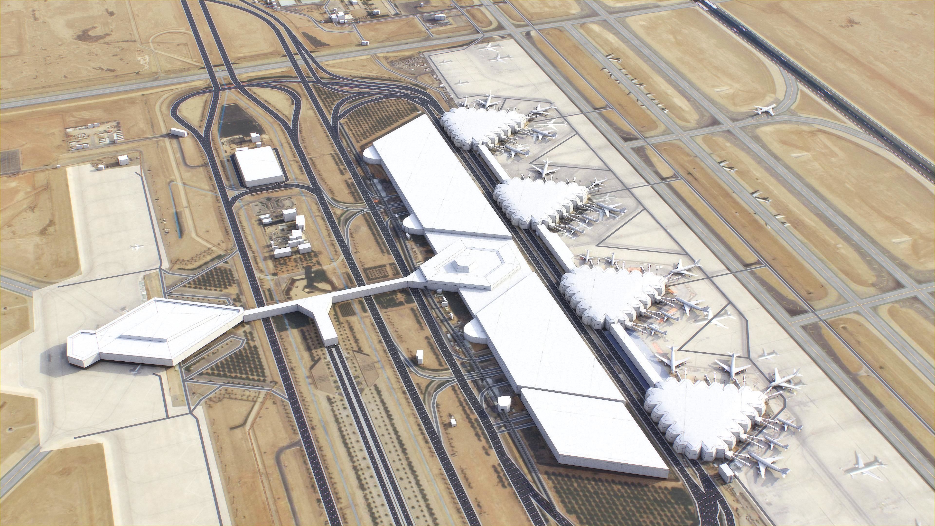 Riyadh - King Khalid Airport - RUH Low-poly 3D model_8
