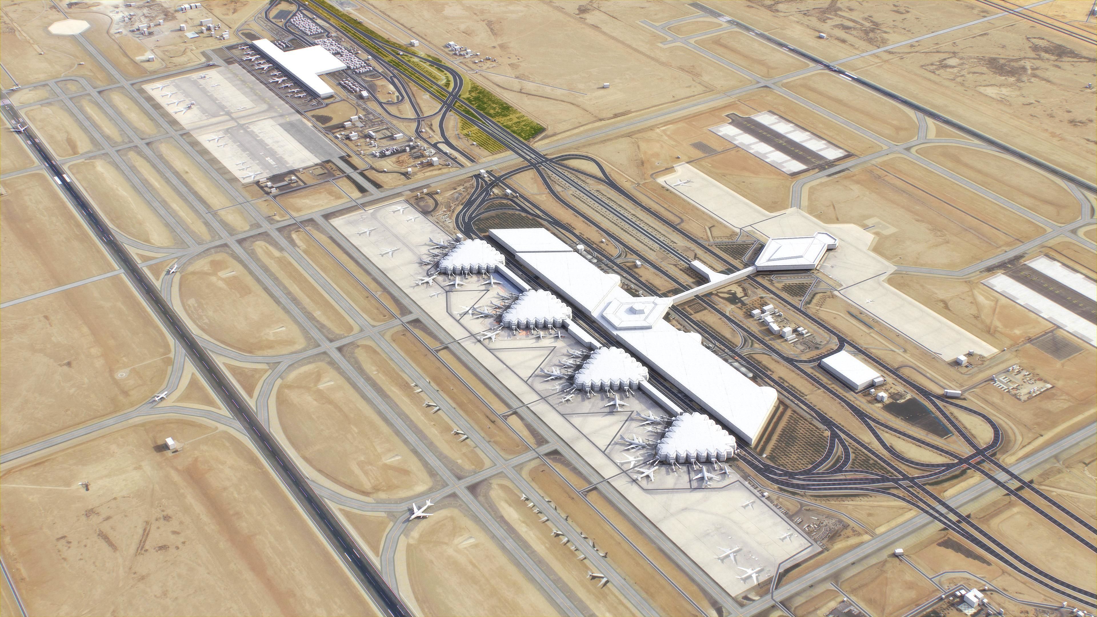 Riyadh - King Khalid Airport - RUH Low-poly 3D model_3