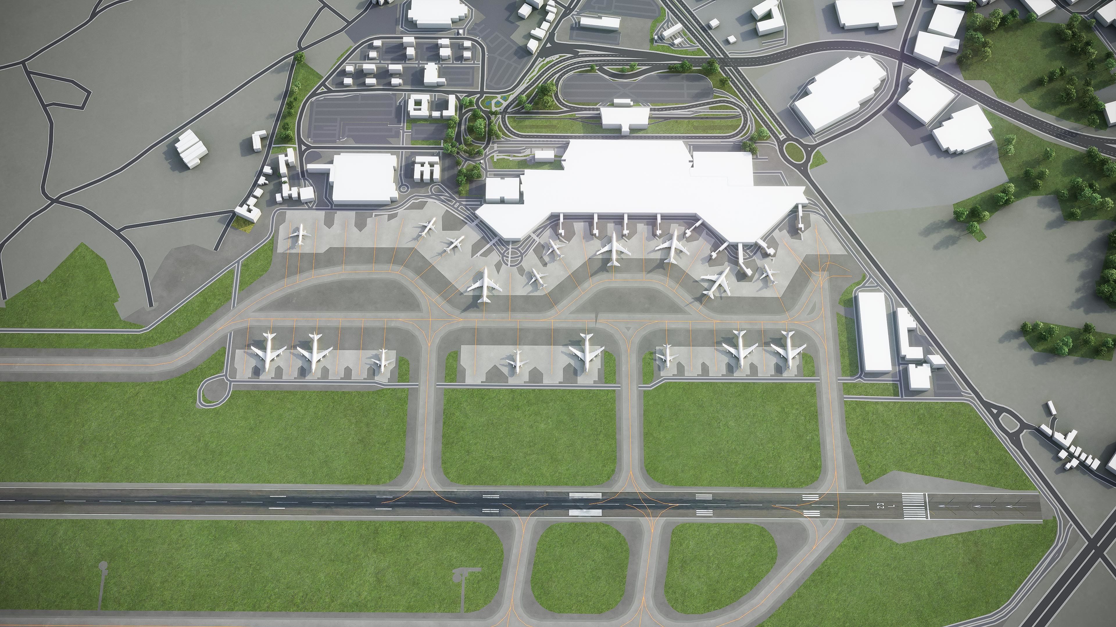 Porto - Francisco Sa Carneiro Airport - OPO Low-poly 3D model_3