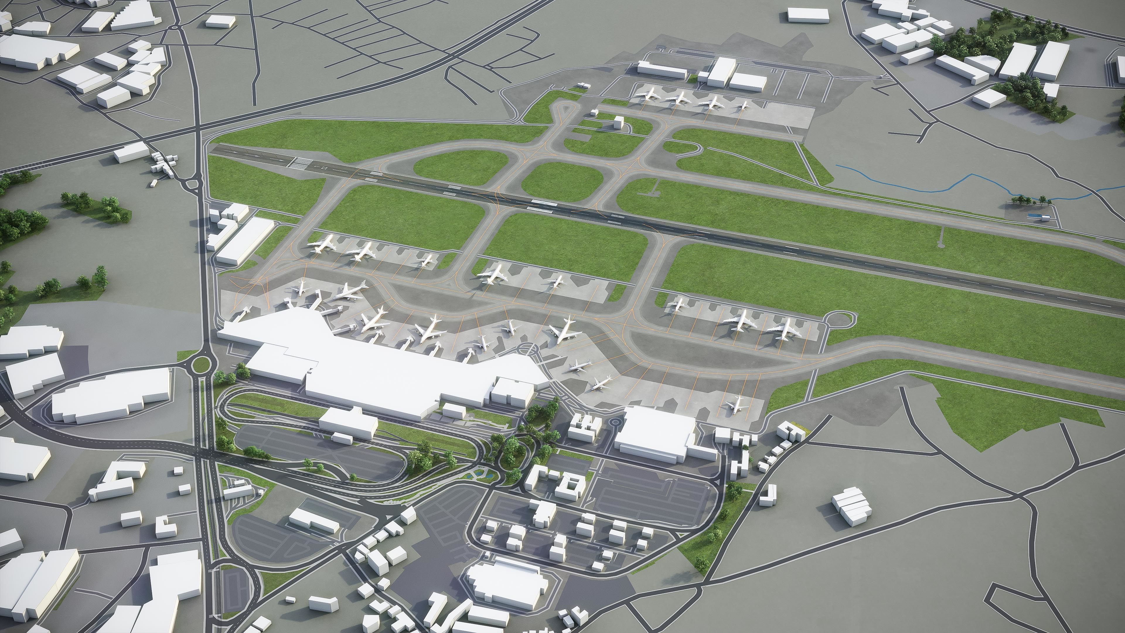 Porto - Francisco Sa Carneiro Airport - OPO Low-poly 3D model_2