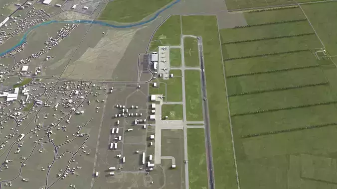 Podgorica - Airport - TGD Low-poly 3D model