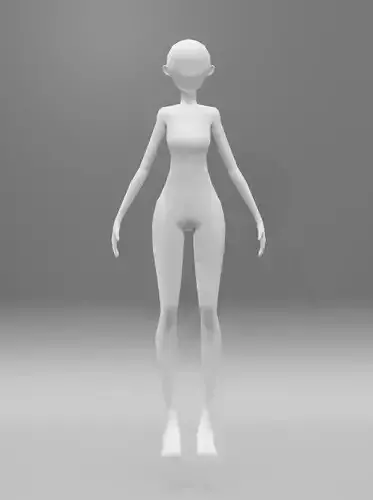 Low Poly Female Basemesh Teen to Adult