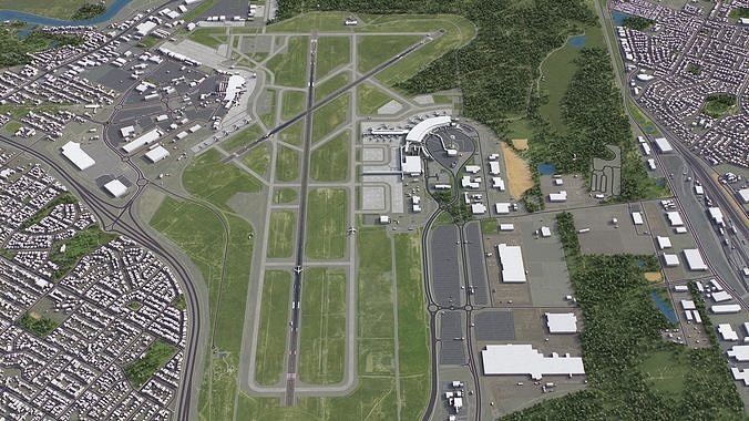 Perth - Airport - PER Low-poly 3D model