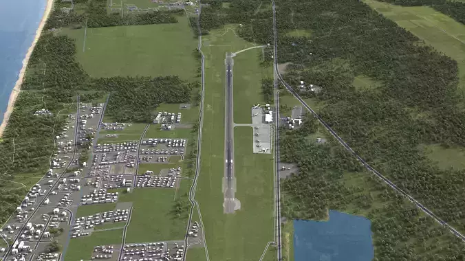 Palanga - Airport - PLQ Low-poly 3D model