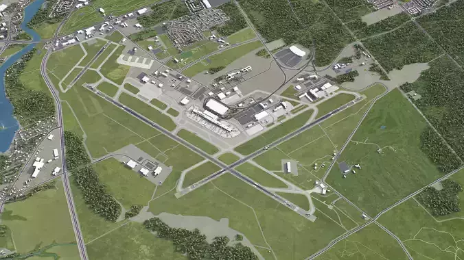 Ottawa - International Airport - YOW Low-poly 3D model