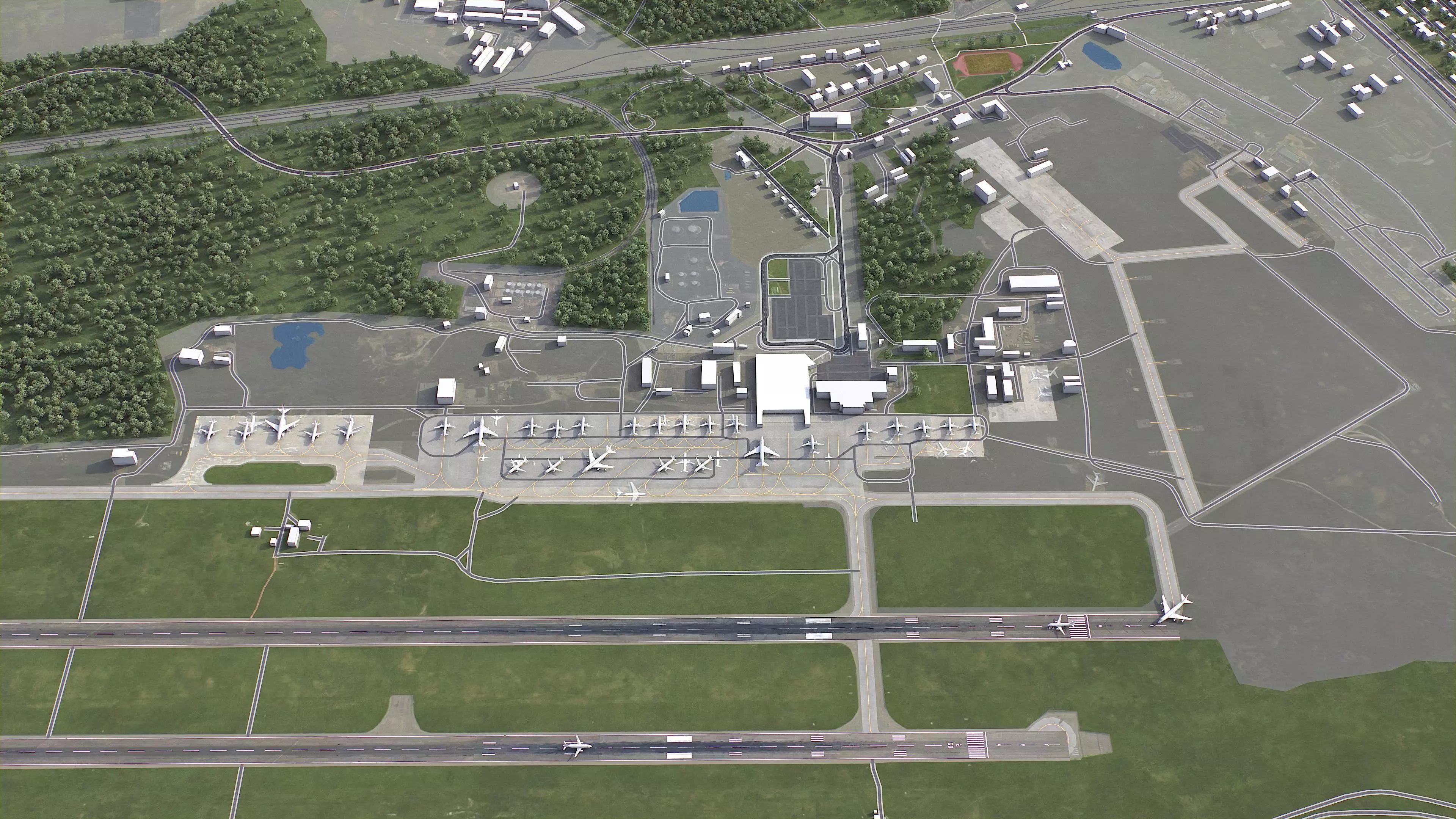 Novgorod - Airport - GOJ Low-poly 3D model