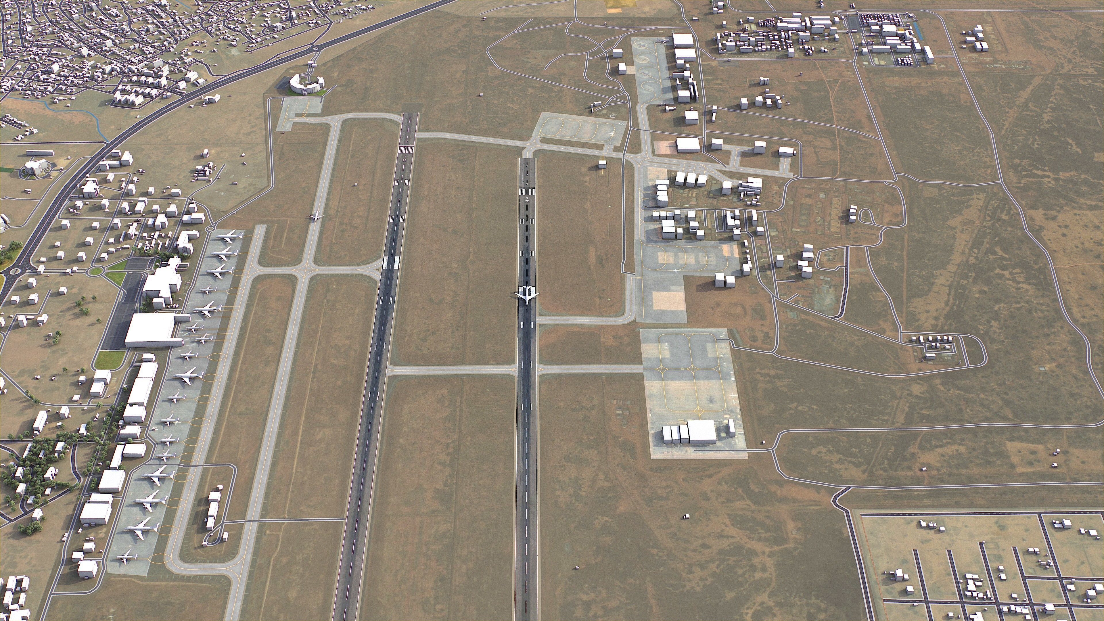 Niamey - Diori Hamani Airport - NIM Low-poly 3D model_3