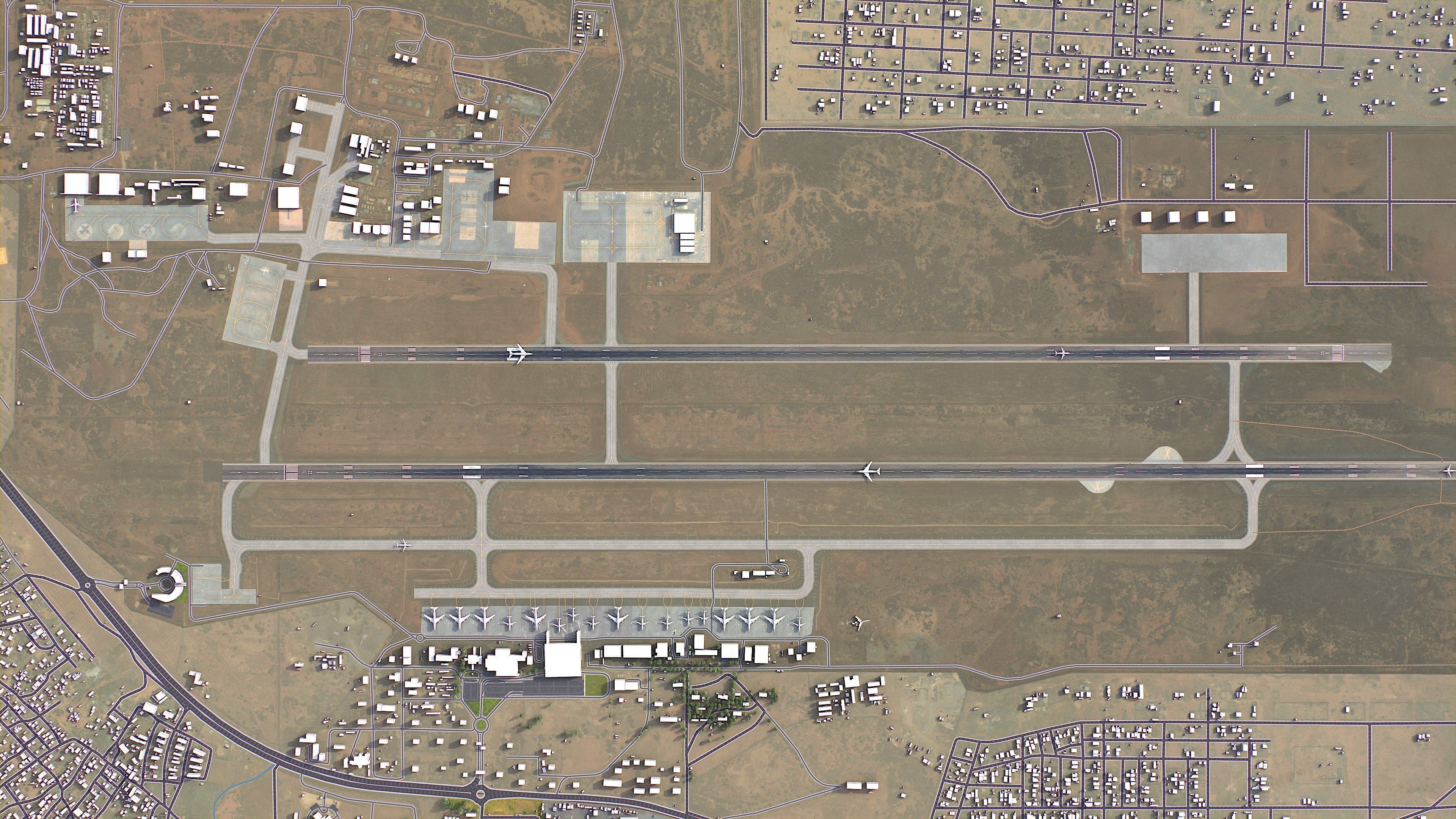 Niamey - Diori Hamani Airport - NIM Low-poly 3D model_5