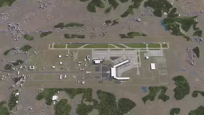 Nanchang - Airport - KHN Low-poly 3D model