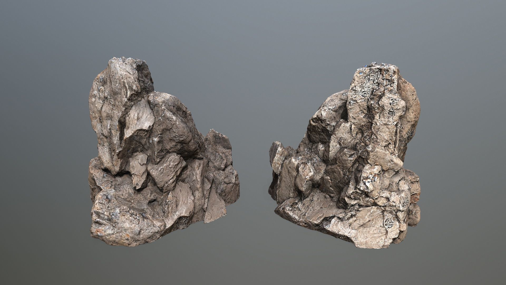 desert rocks Low-poly 3D model_19