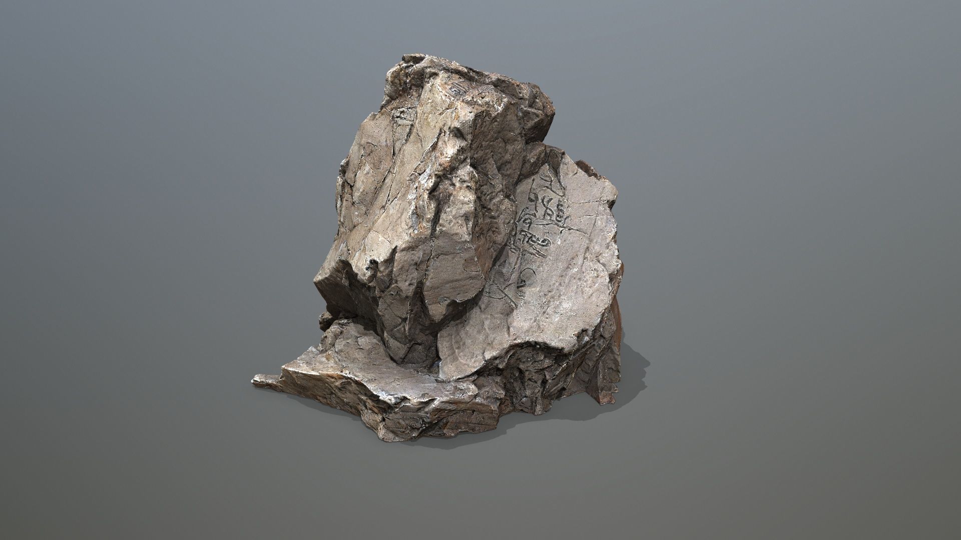 desert rocks Low-poly 3D model_6