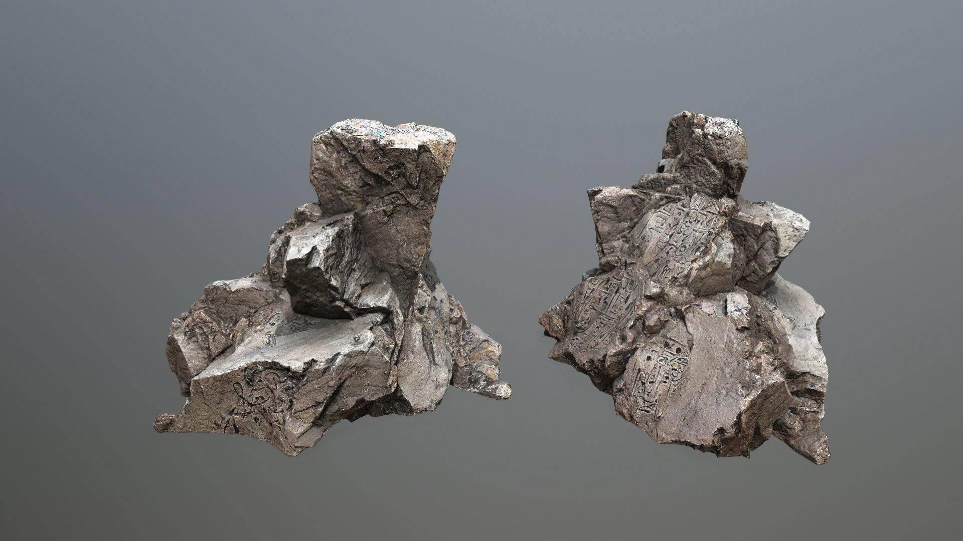 desert rocks Low-poly 3D model_18