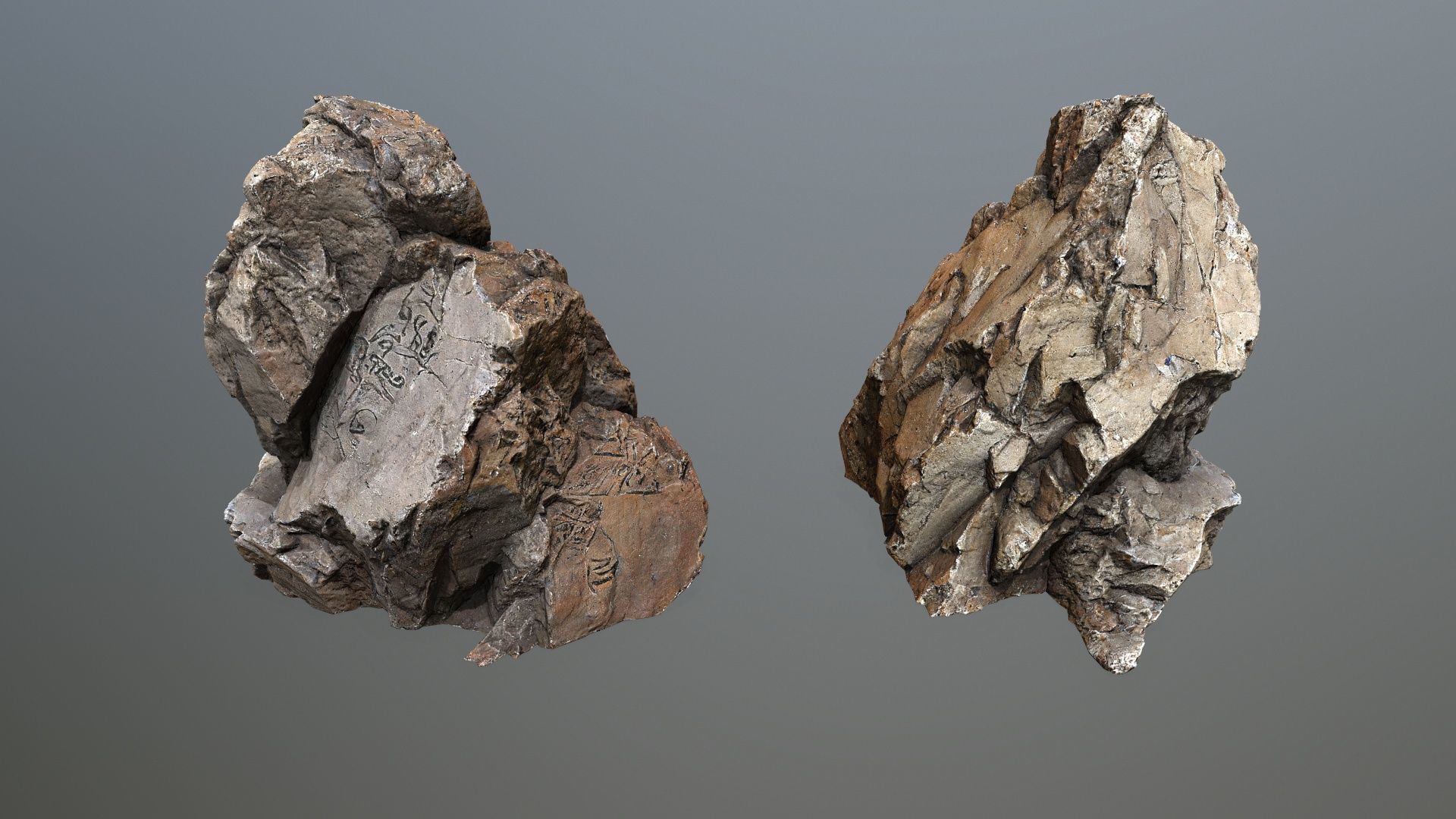 desert rocks Low-poly 3D model_16