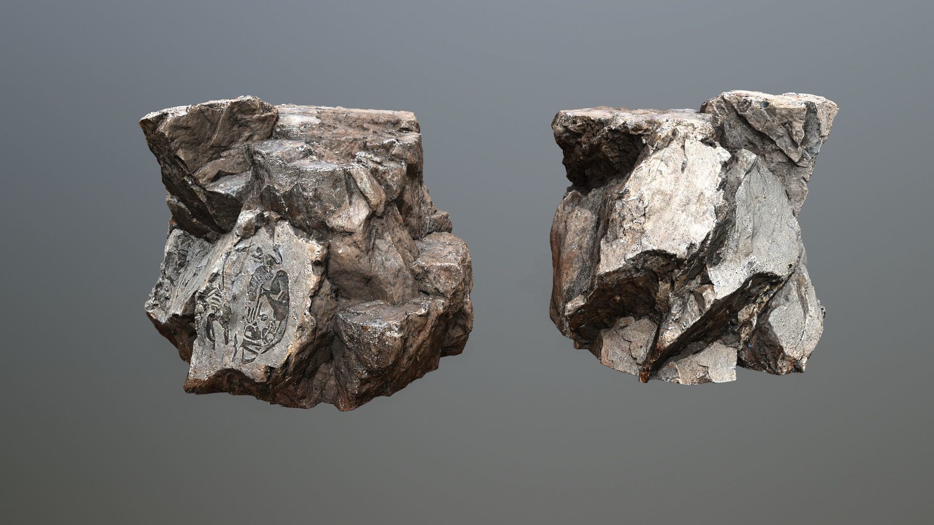 desert rocks Low-poly 3D model_15