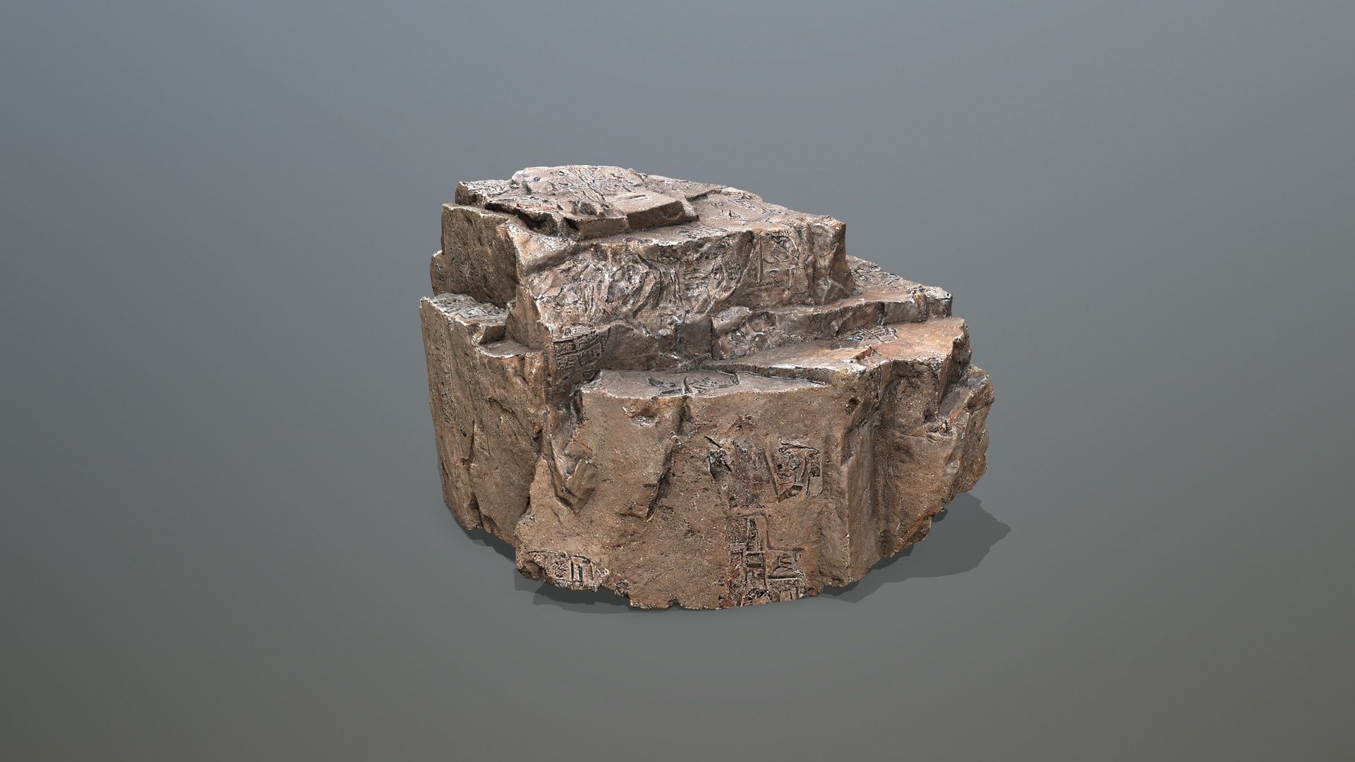 desert rocks Low-poly 3D model_12