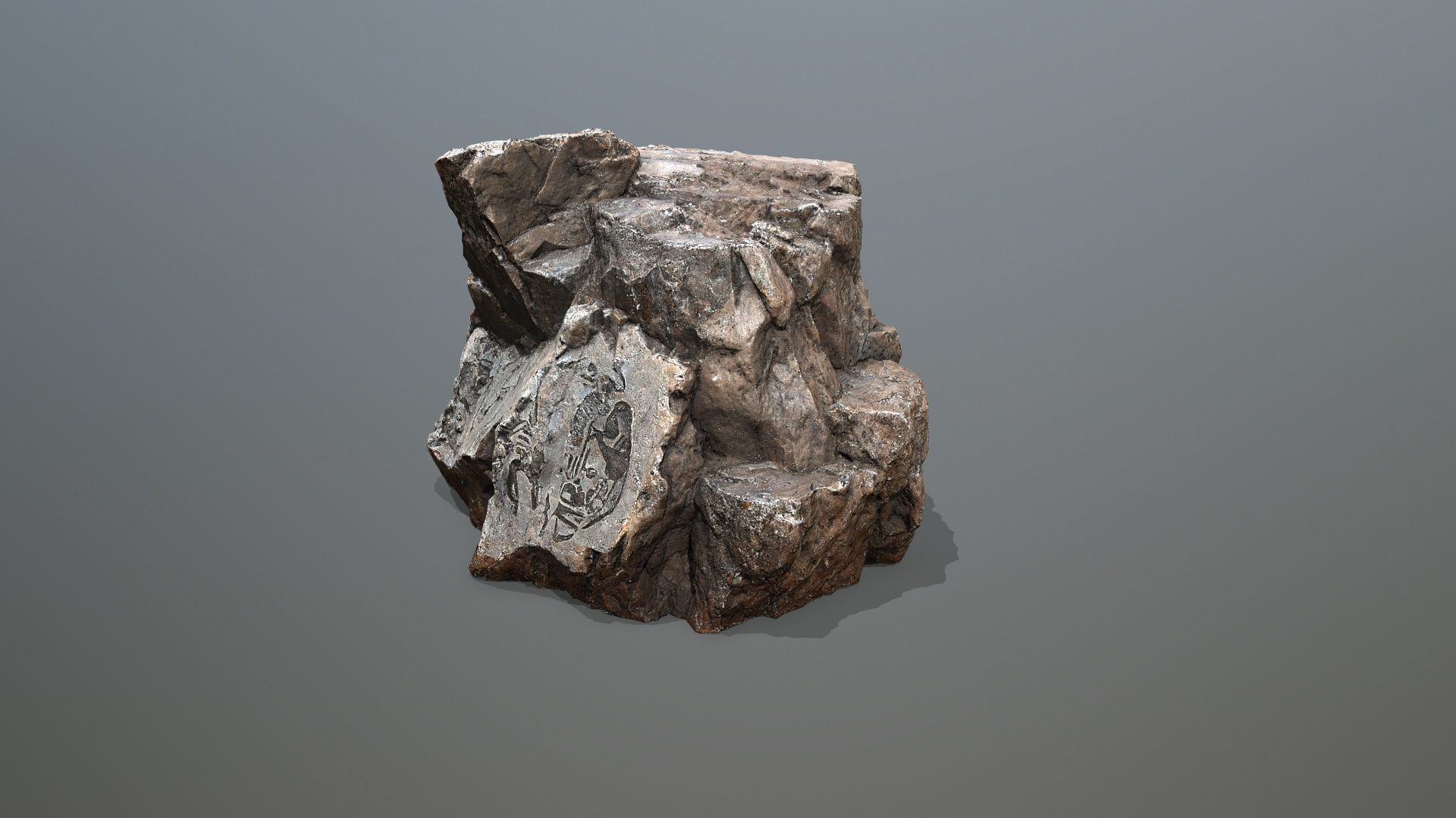 desert rocks Low-poly 3D model_5