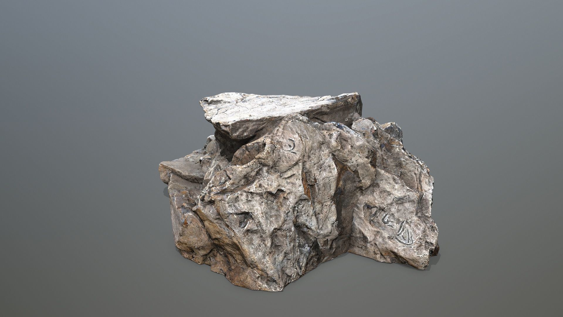desert rocks Low-poly 3D model_9