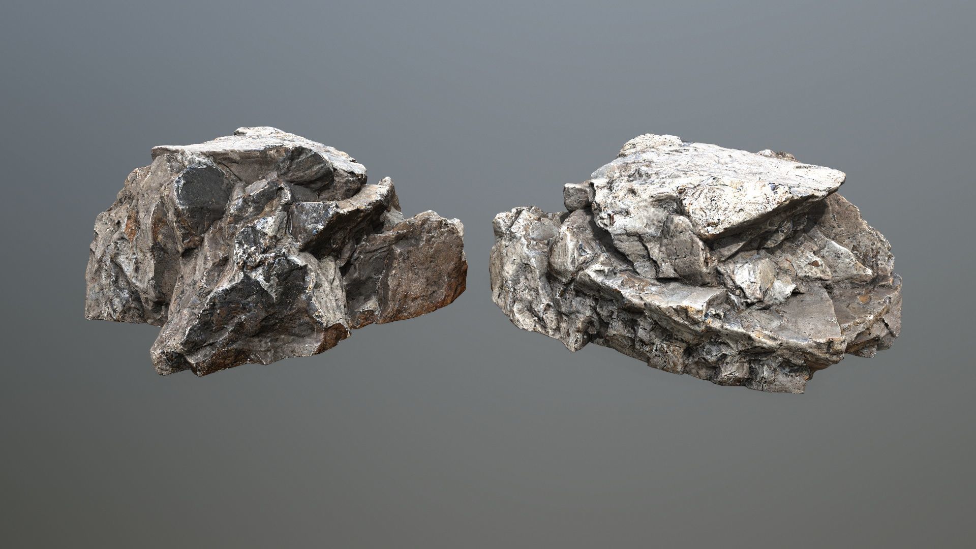 desert rocks Low-poly 3D model_20