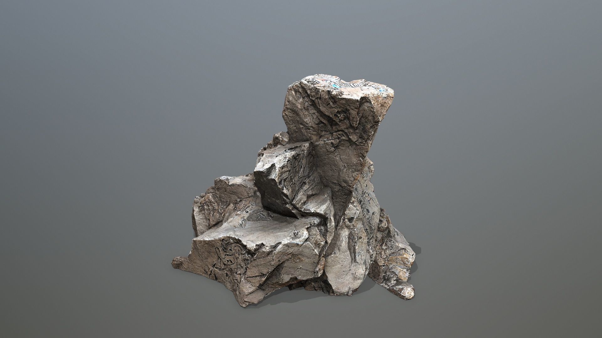 desert rocks Low-poly 3D model_8