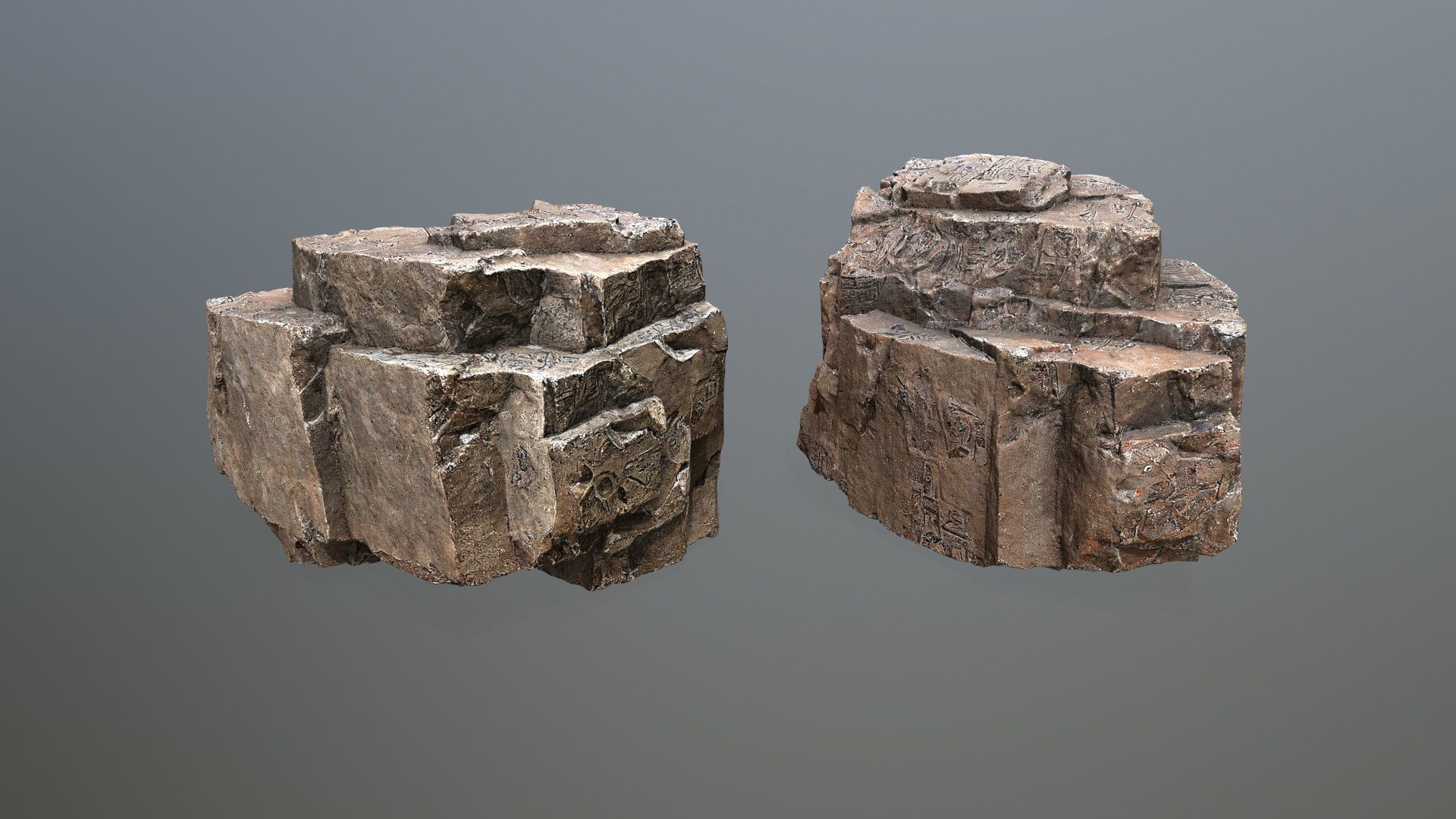 desert rocks Low-poly 3D model_22