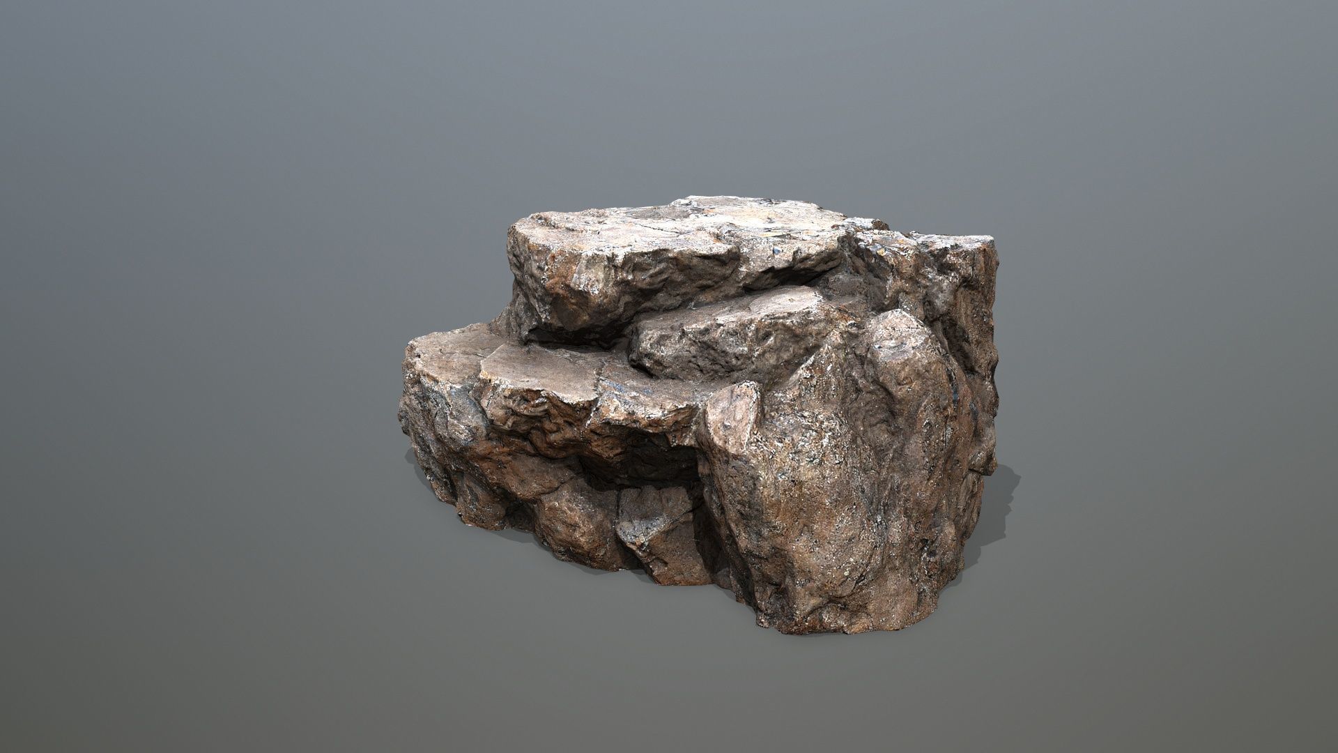 desert rocks Low-poly 3D model_4