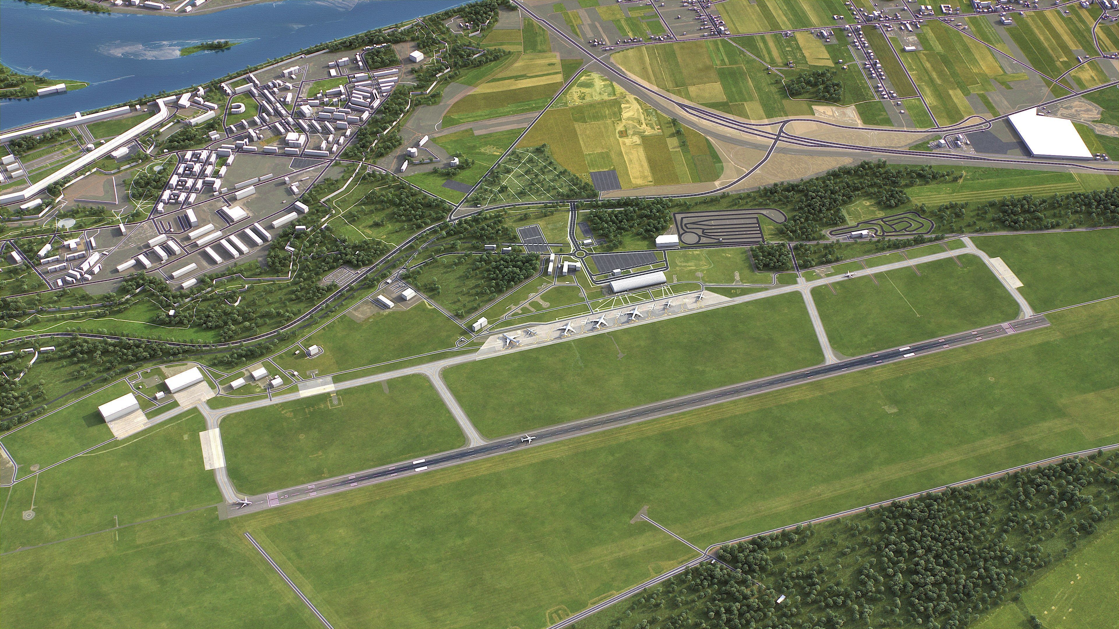 Modlin - Airport - WMI Low-poly 3D model_2