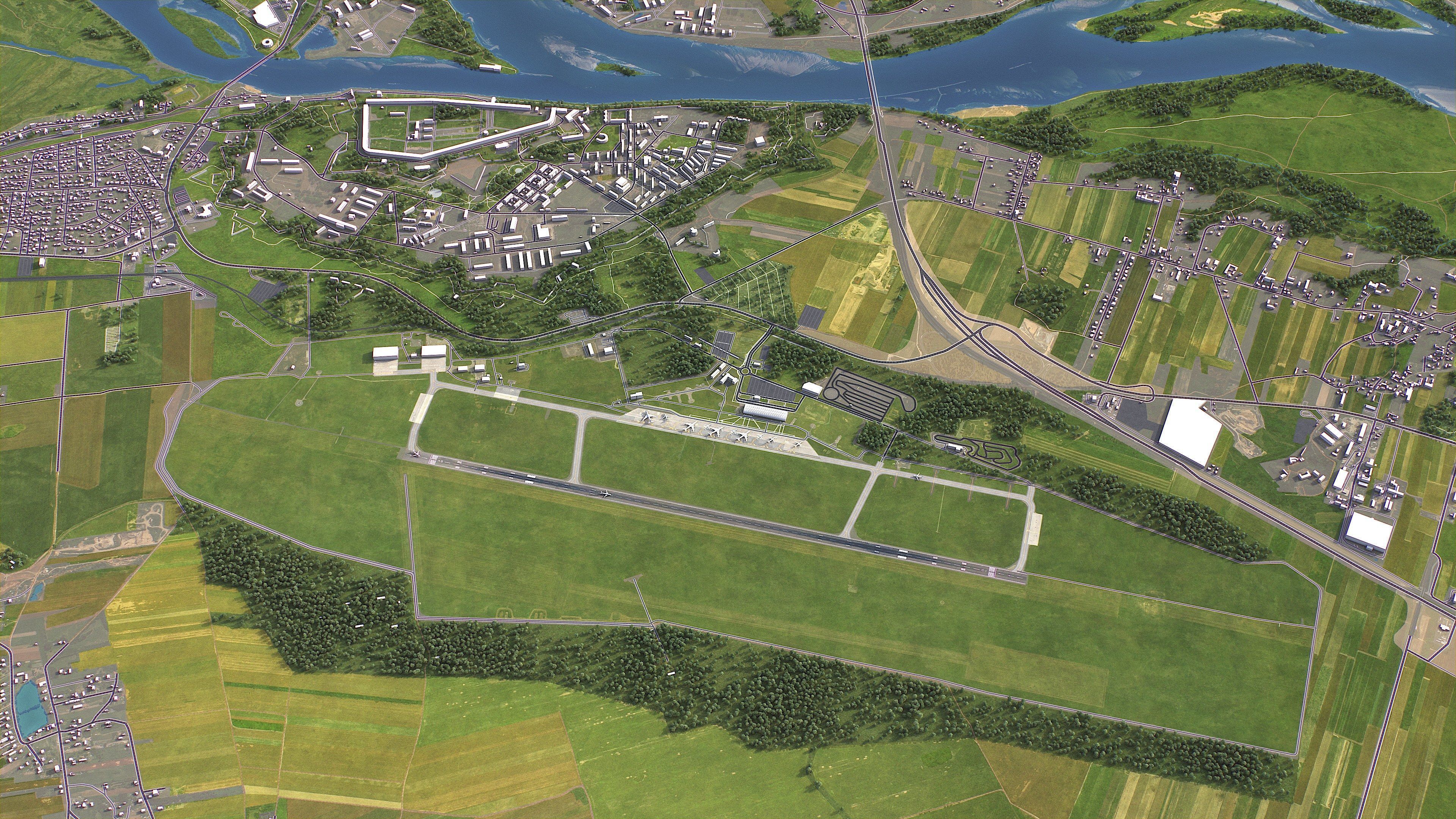 Modlin - Airport - WMI Low-poly 3D model_1