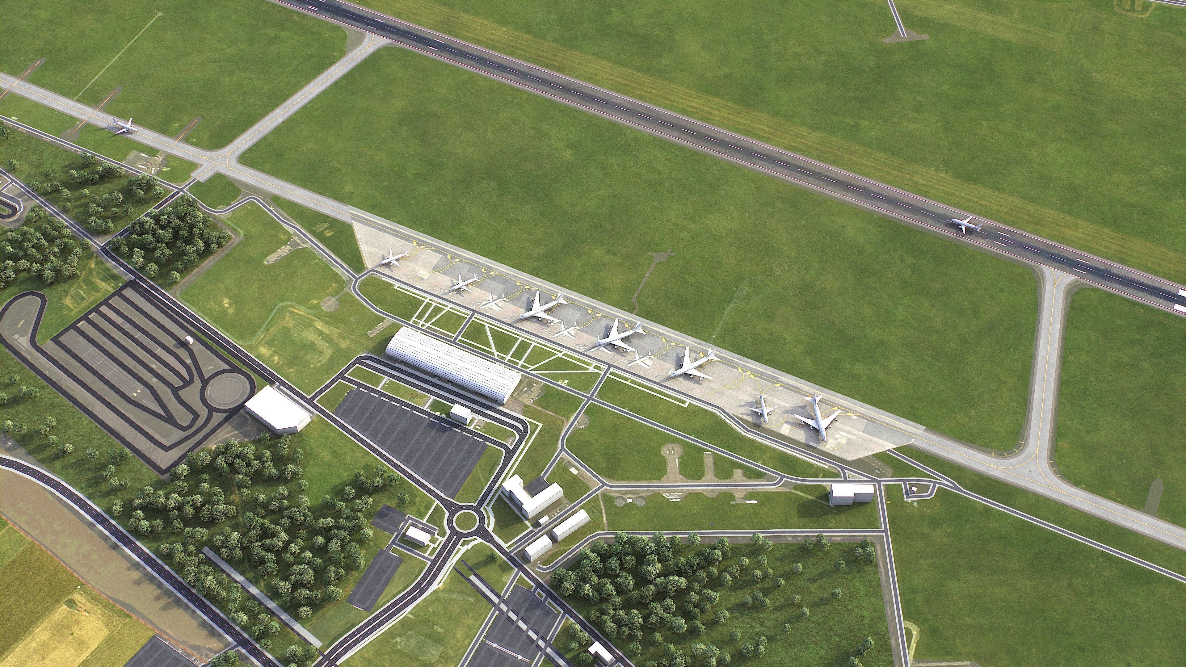 Modlin - Airport - WMI Low-poly 3D model_3