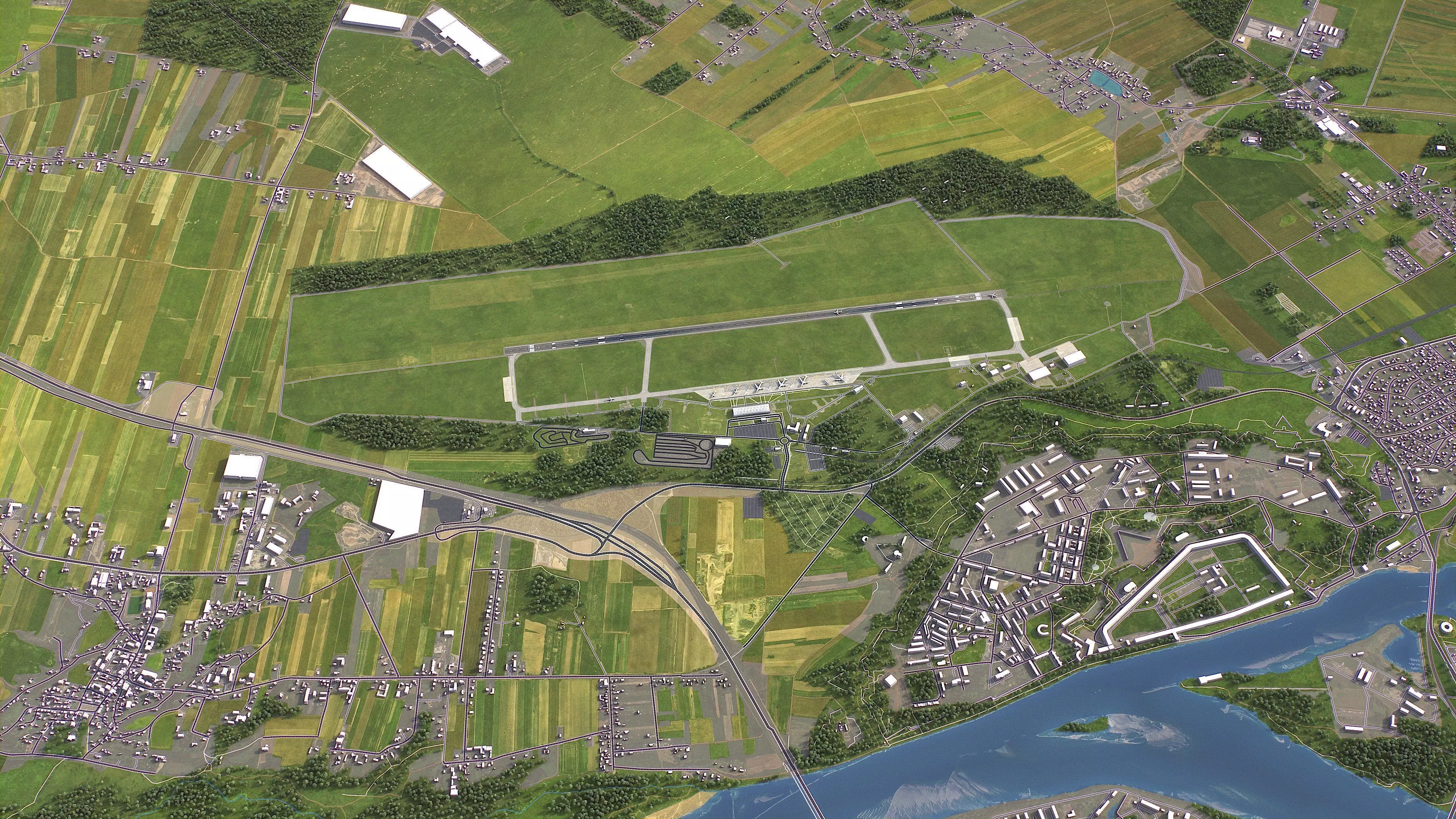 Modlin - Airport - WMI Low-poly 3D model_0