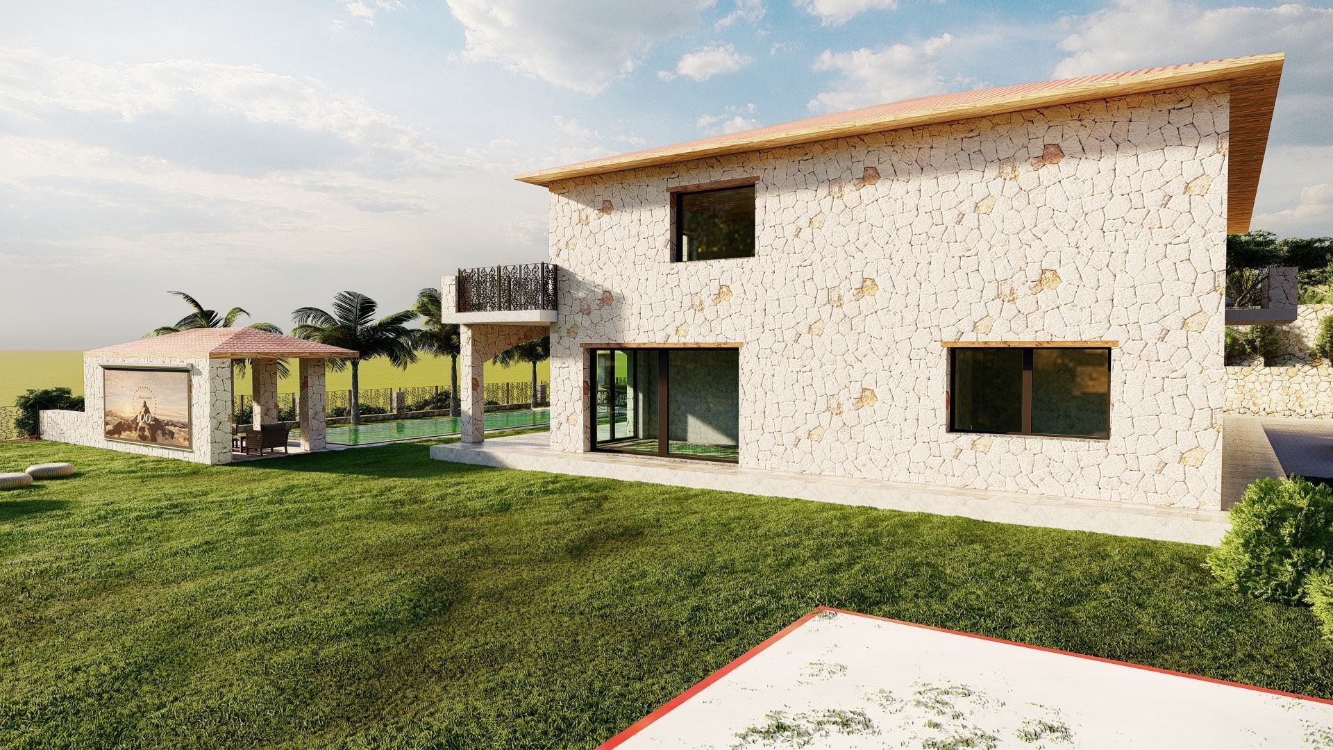 STONE HOUSE 3D model_8