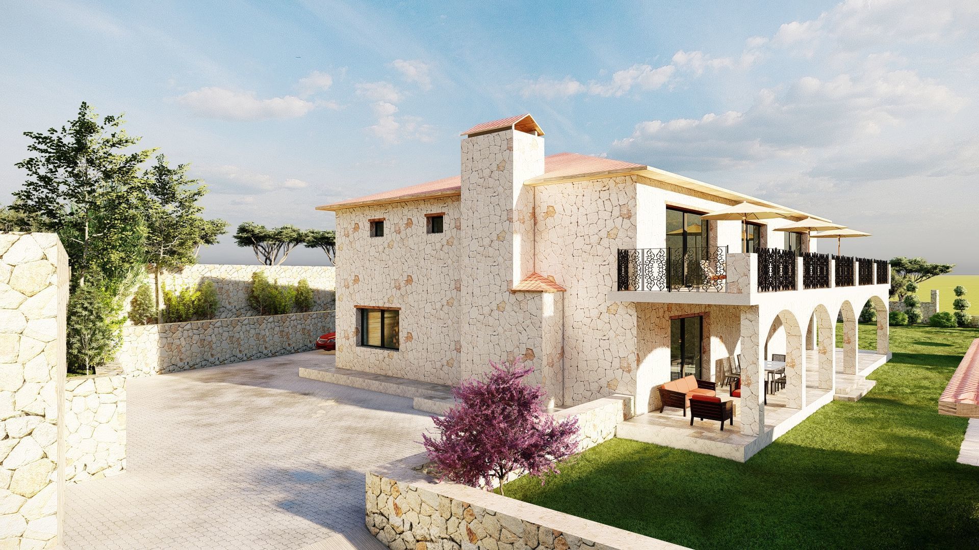 STONE HOUSE 3D model_5