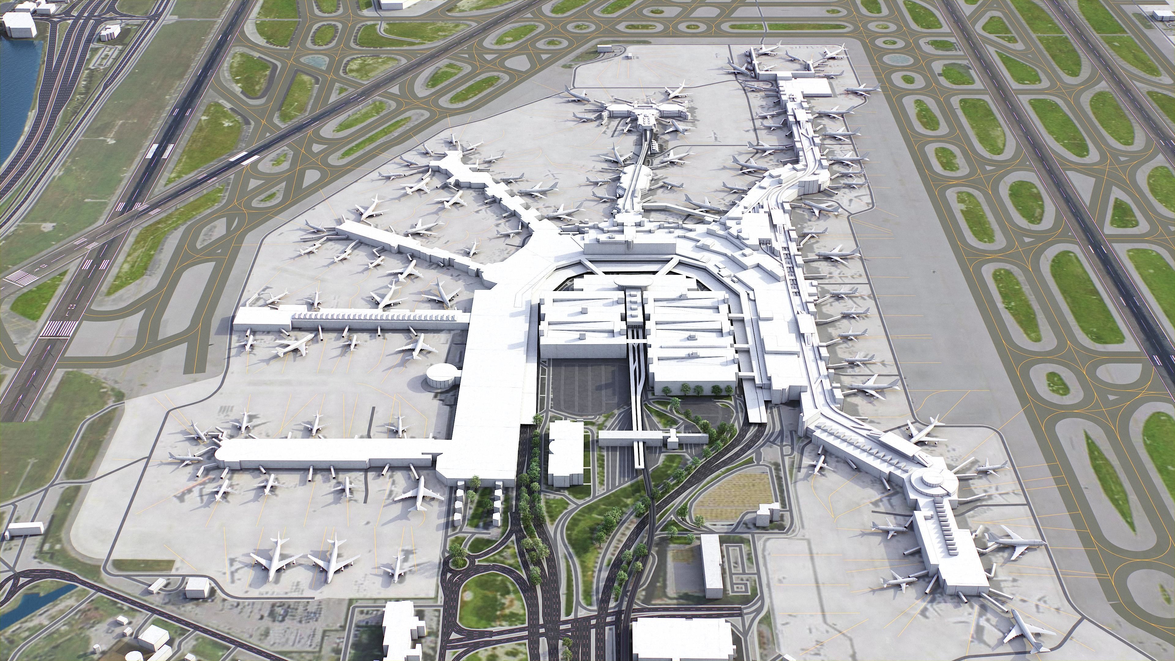 Miami - International Airport - MIA Low-poly 3D model_2