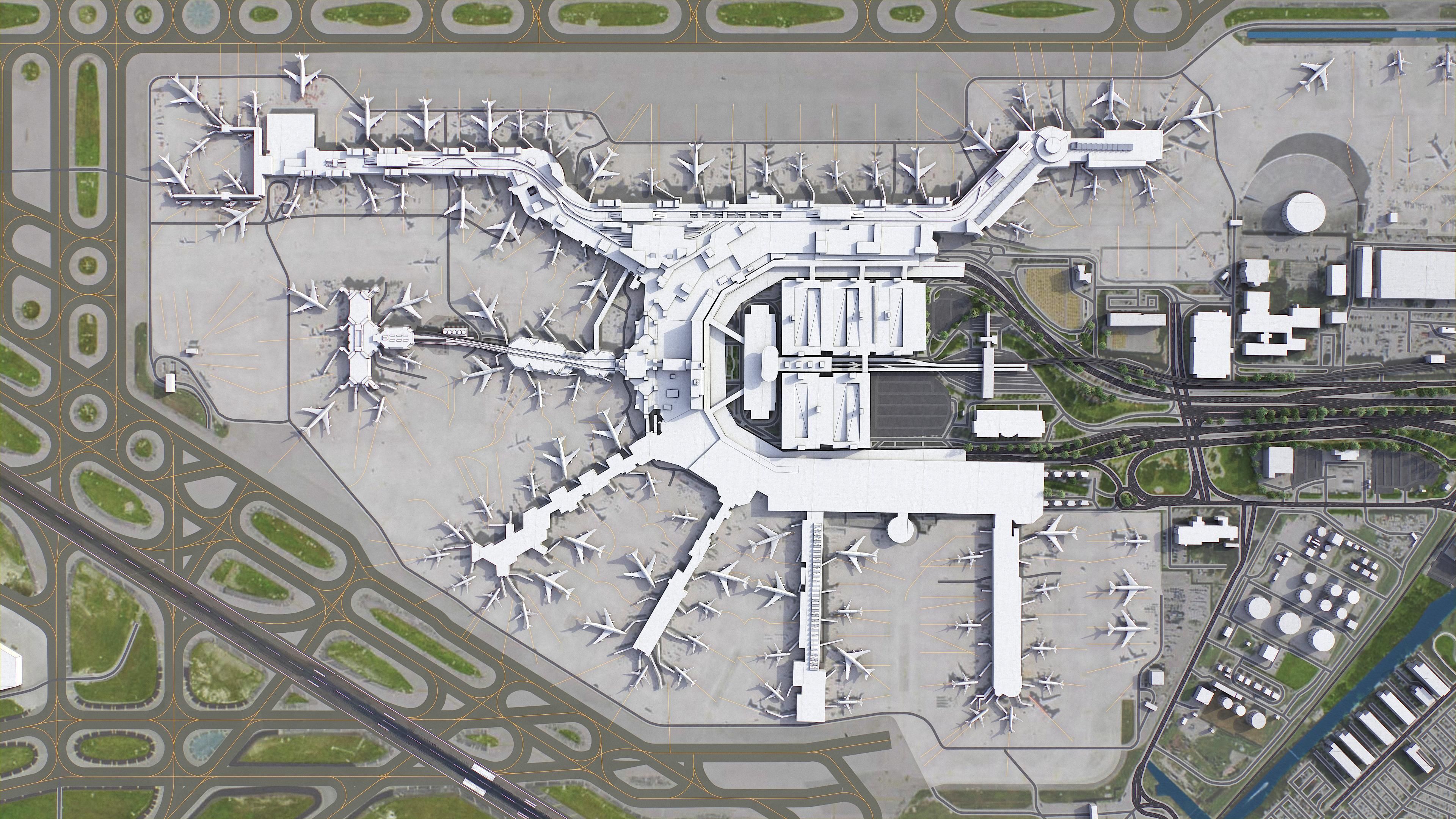 Miami - International Airport - MIA Low-poly 3D model_9